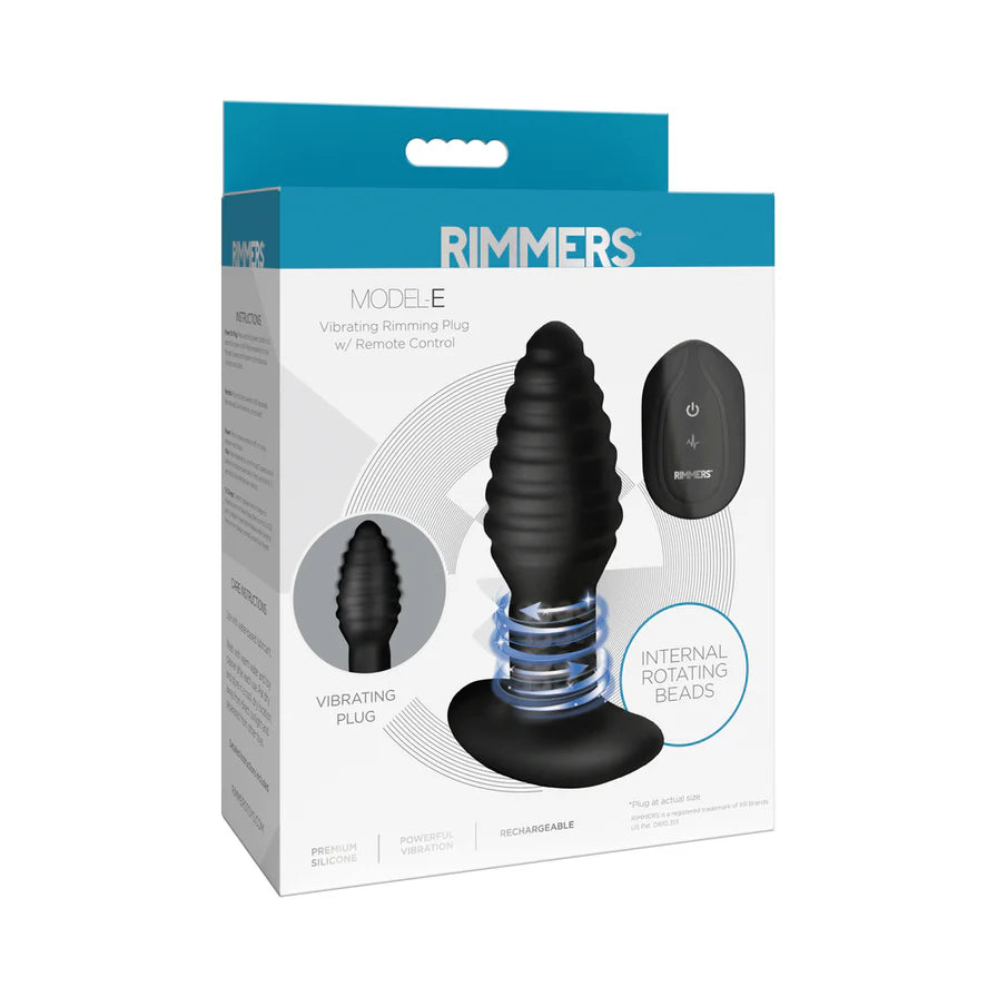 Rimmers Model-E Vibrating Rechargeable Silicone Rimming Plug with Remote Control