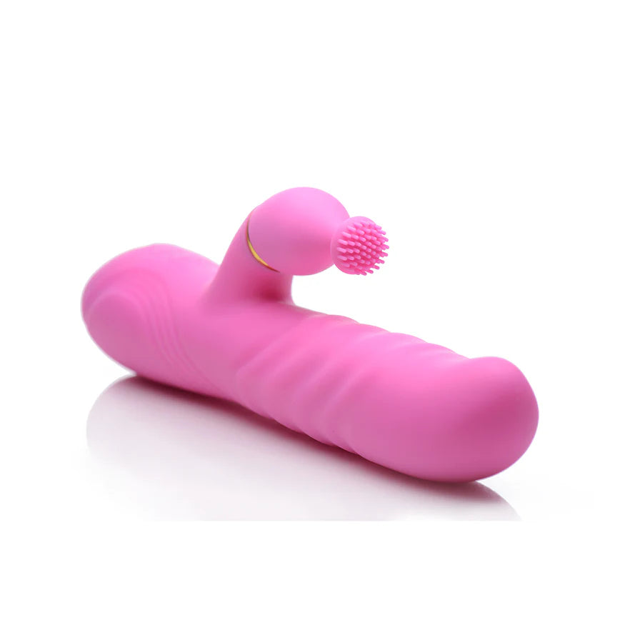 Inmi Versa-Thrust Rechargeable Silicone 10x Rabbit Vibrator with 3 Attachments