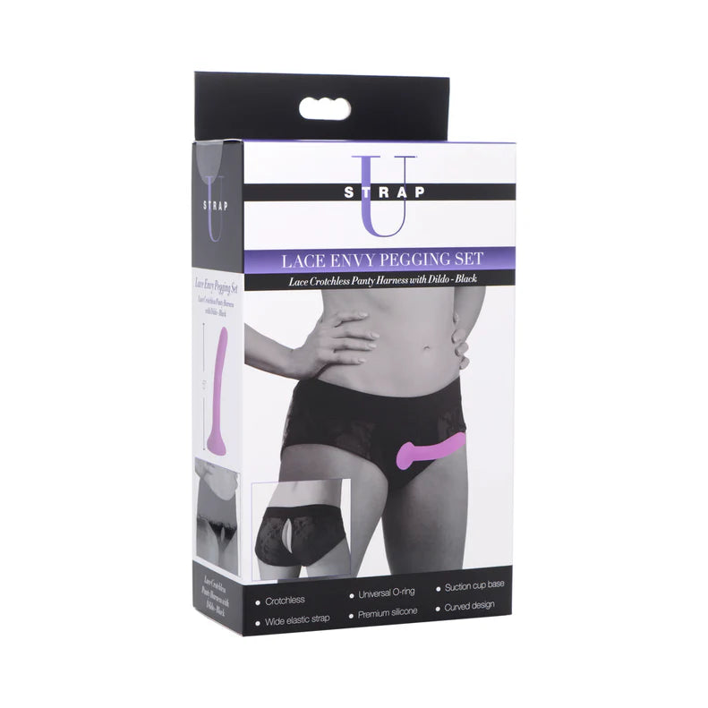 Strap U Lace Envy Pegging Set Black/Black