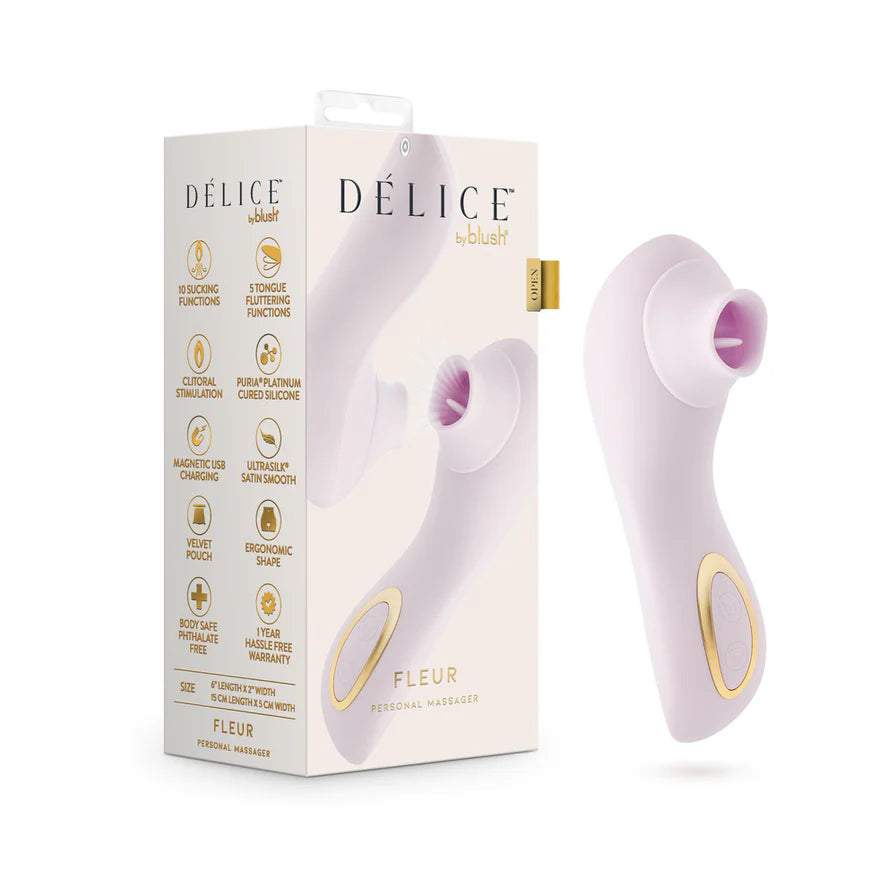 Delice Fleur Air Pulsing Vibrator Rechargeable Silicone Clitoral Vibrator