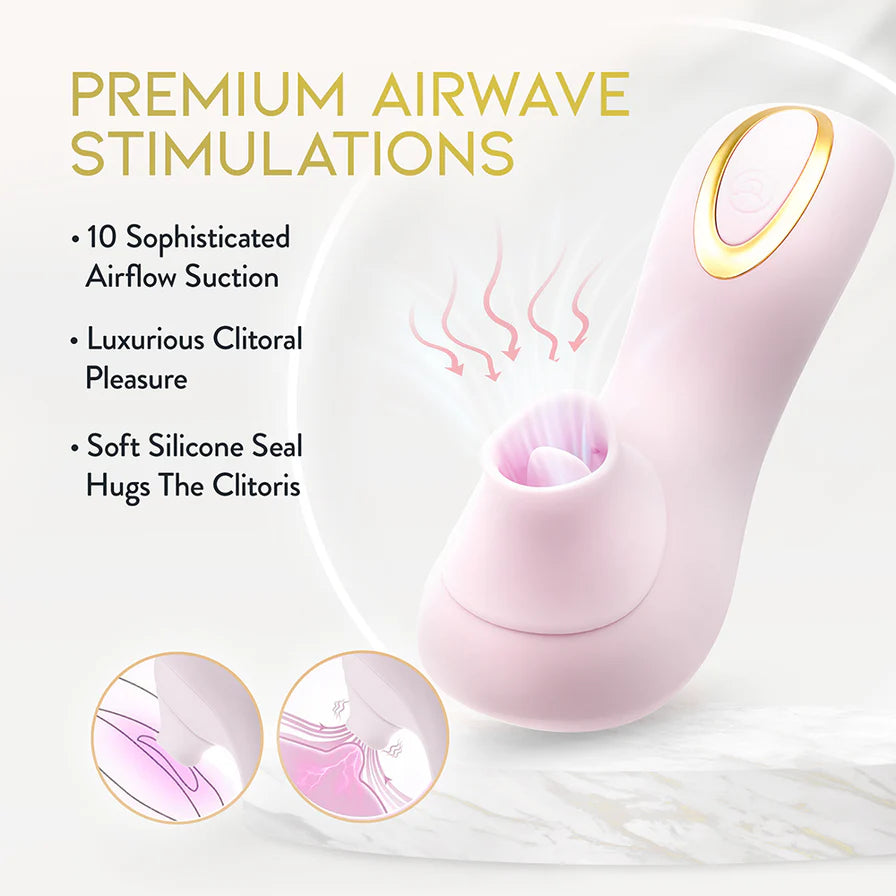 Delice Fleur Air Pulsing Vibrator Rechargeable Silicone Clitoral Vibrator