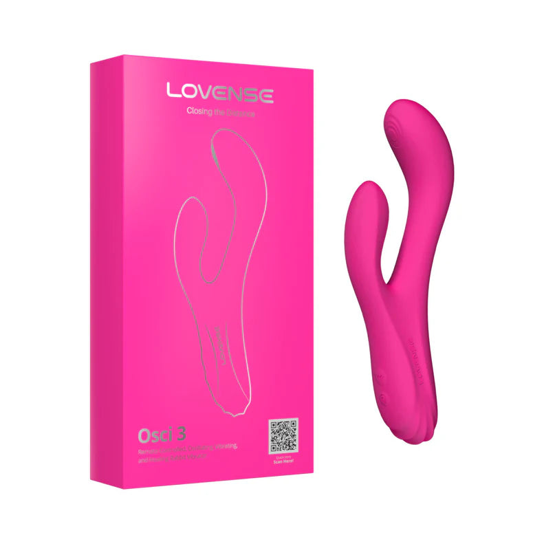 Lovense OSCI 3 Rechargeable Silicone G-Spot Vibrator With Clitoral Stimulator