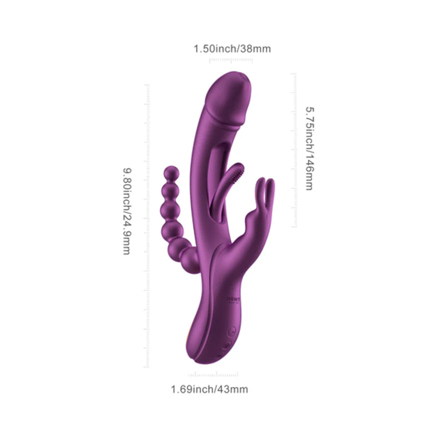 Honey Play Box Trilux Kinky Finger Rabbit Vibrator with Anal Beads