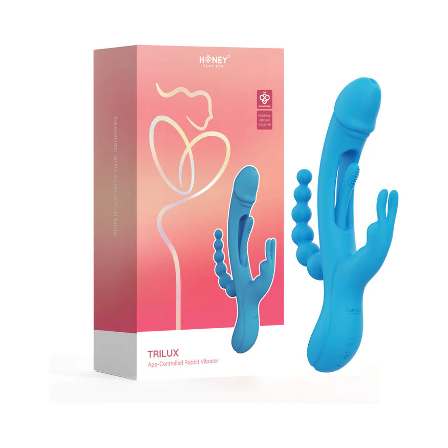 Honey Play Box Trilux Kinky Finger Rabbit Vibrator with Anal Beads