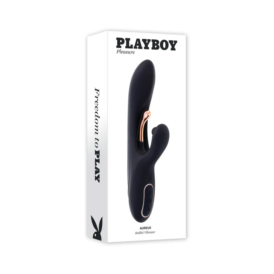 Playboy Aureus Rechargeable Silicone Triple Motor Vibrator with Remote Control – G-Spot and Clitoral Stimulation