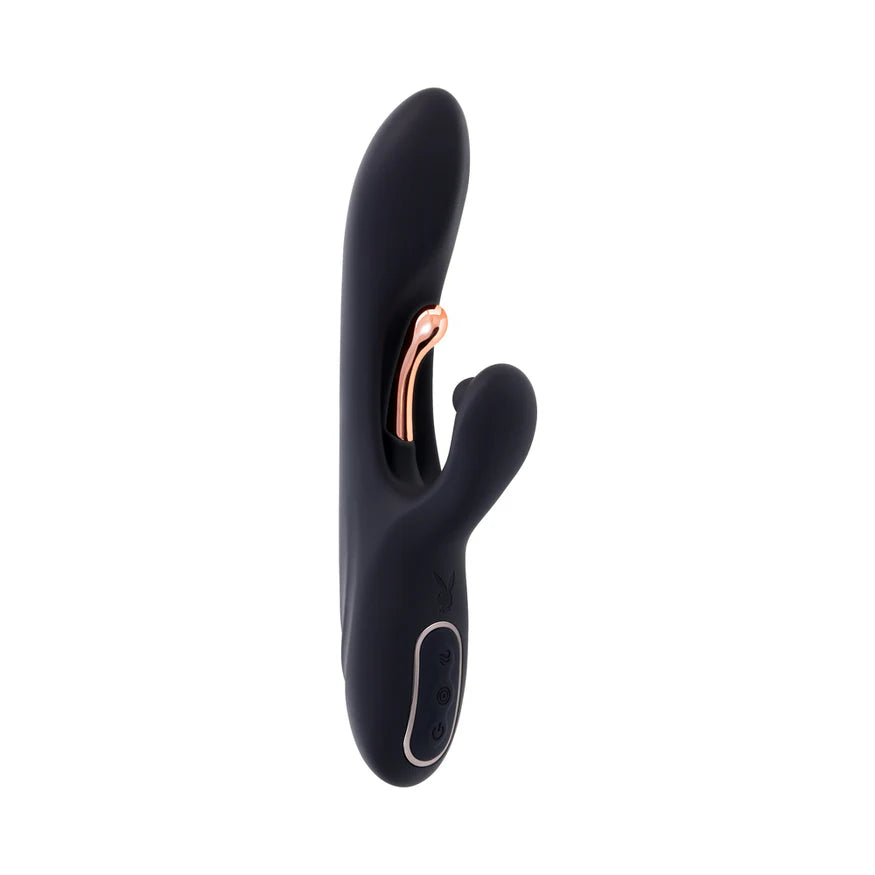 Playboy Aureus Rechargeable Silicone Triple Motor Vibrator with Remote Control – G-Spot and Clitoral Stimulation