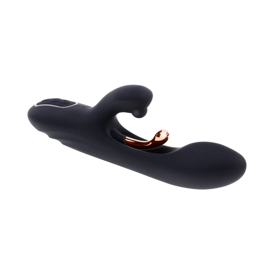 Playboy Aureus Rechargeable Silicone Triple Motor Vibrator with Remote Control – G-Spot and Clitoral Stimulation