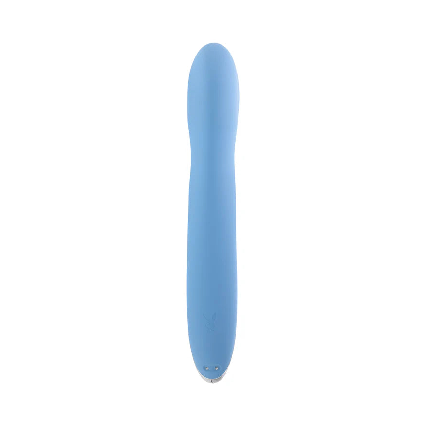 Playboy Up and Away Rechargeable Silicone Rabbit Vibrator – Dual Motor Thrusting and Vibrating Pleasure