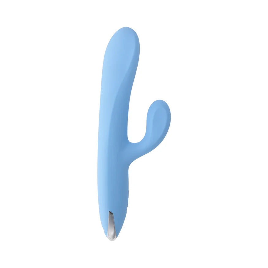 Playboy Up and Away Rechargeable Silicone Rabbit Vibrator – Dual Motor Thrusting and Vibrating Pleasure