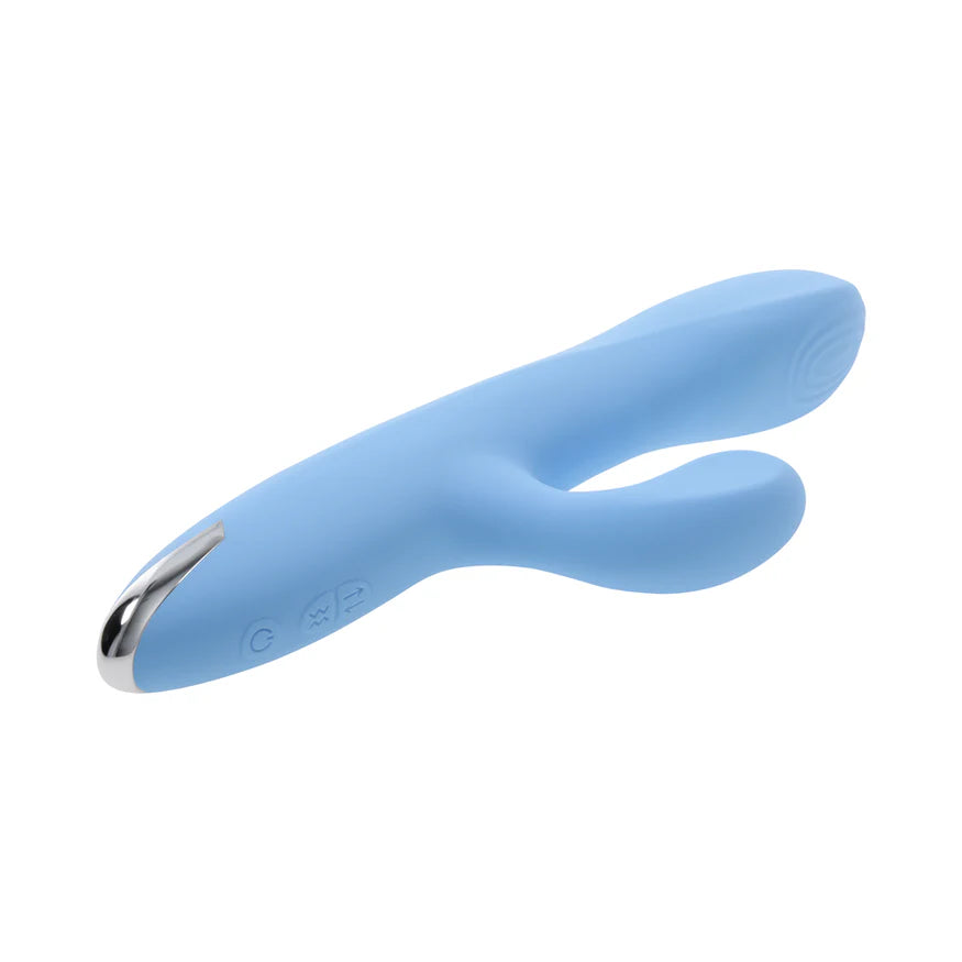 Playboy Up and Away Rechargeable Silicone Rabbit Vibrator – Dual Motor Thrusting and Vibrating Pleasure