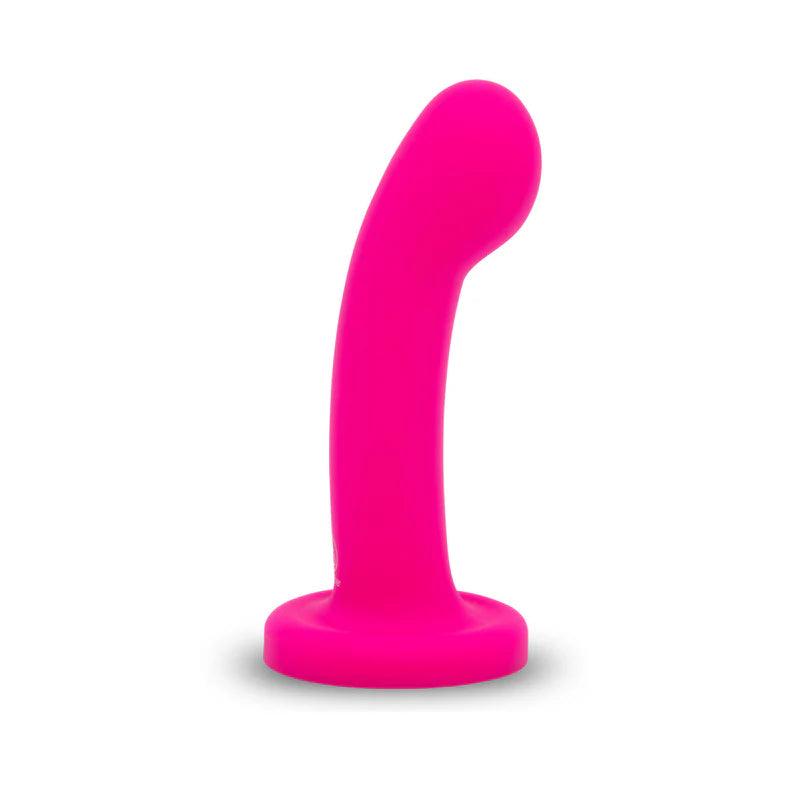 Together Pop 5 in. Silicone Dildo and Harness Set Pink