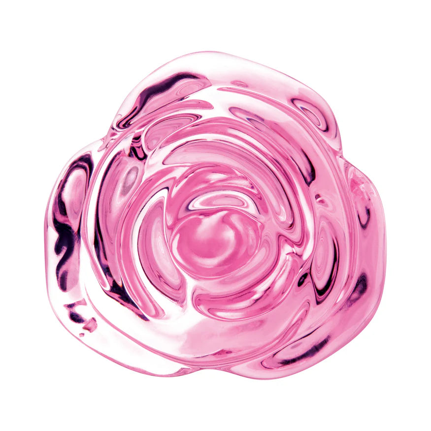 B Vibe Pink Roses Glass Butt Plug Training Set 2Pc