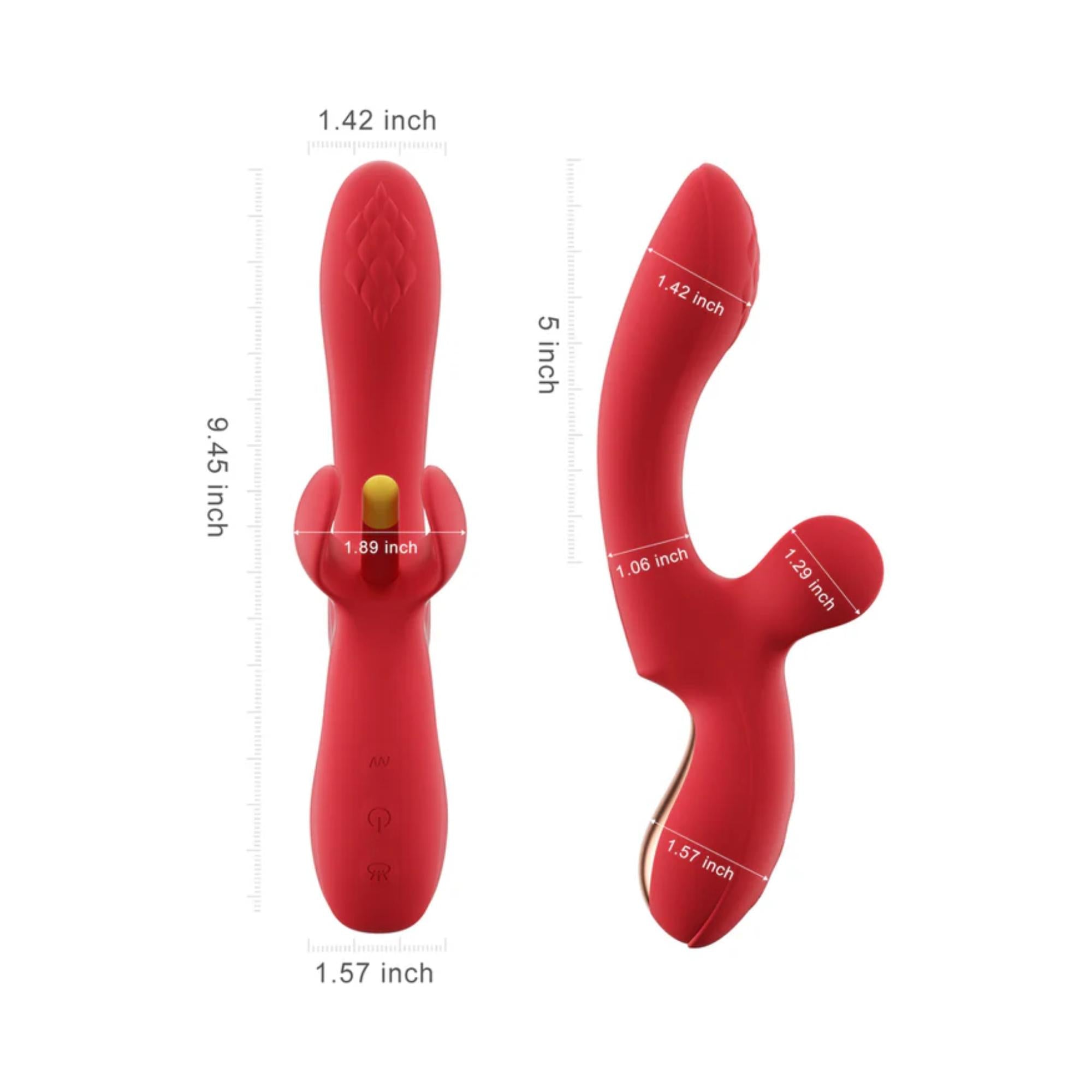 Fortexa Kinky Finger Flapping Rechargeable Silicone Clit & G-Spot Vibrator with App Control