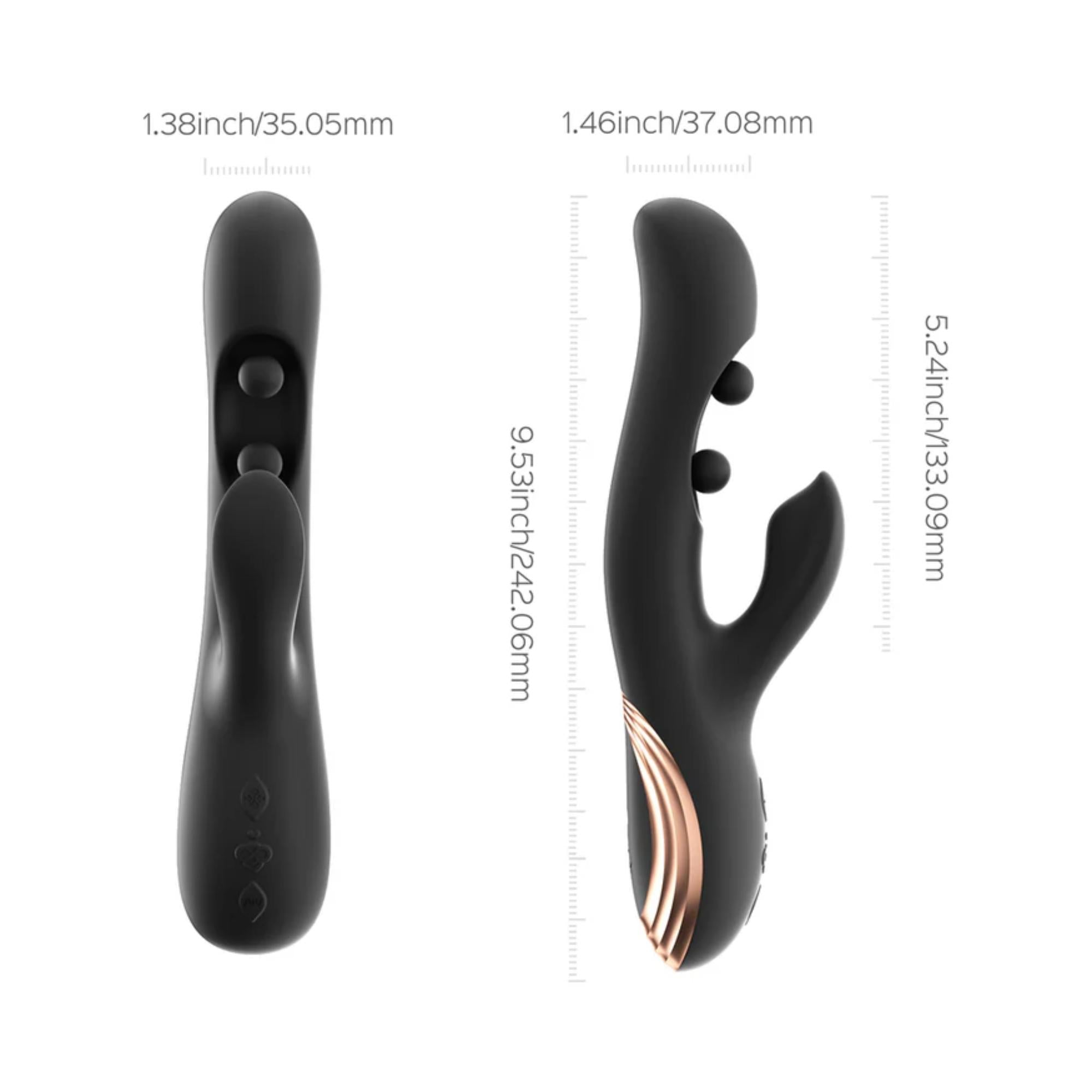 Gem Pressure Sensing App-Controlled Twin Balls Rabbit Vibrator