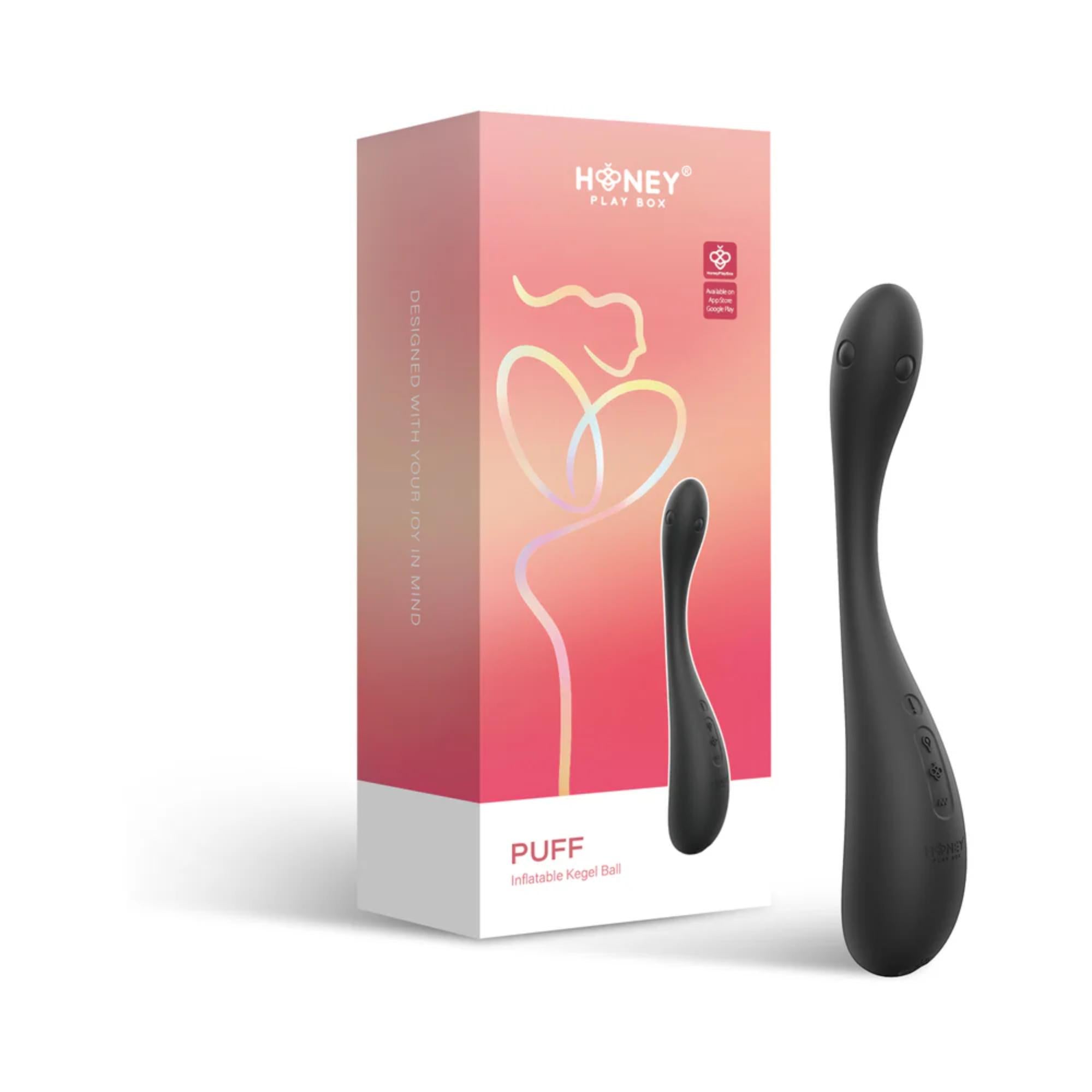 Honey Play Box Puff App Control Inflatable Rechargeable Silicone Kegel Ball