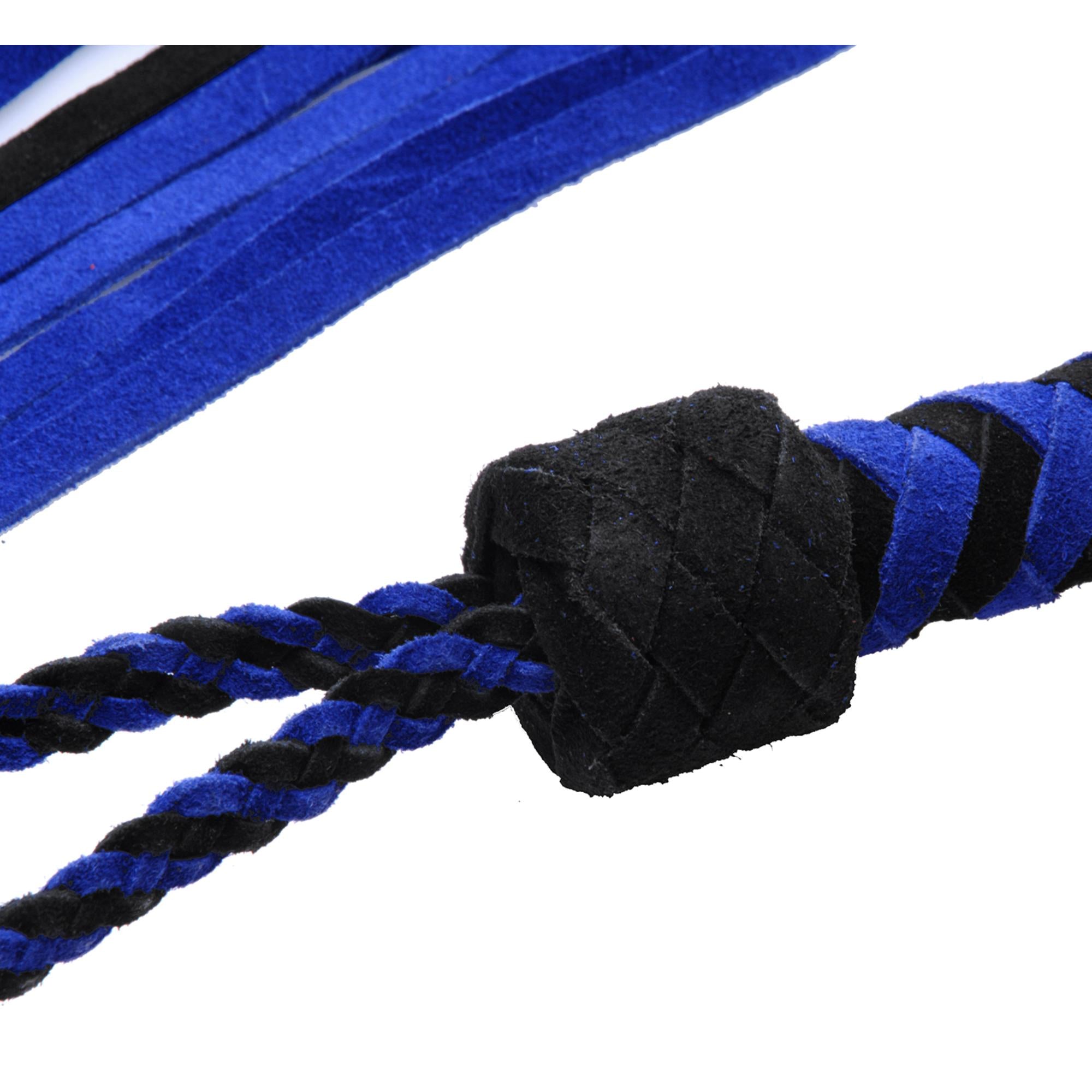 Strict Leather Black and Blue Suede Flogger