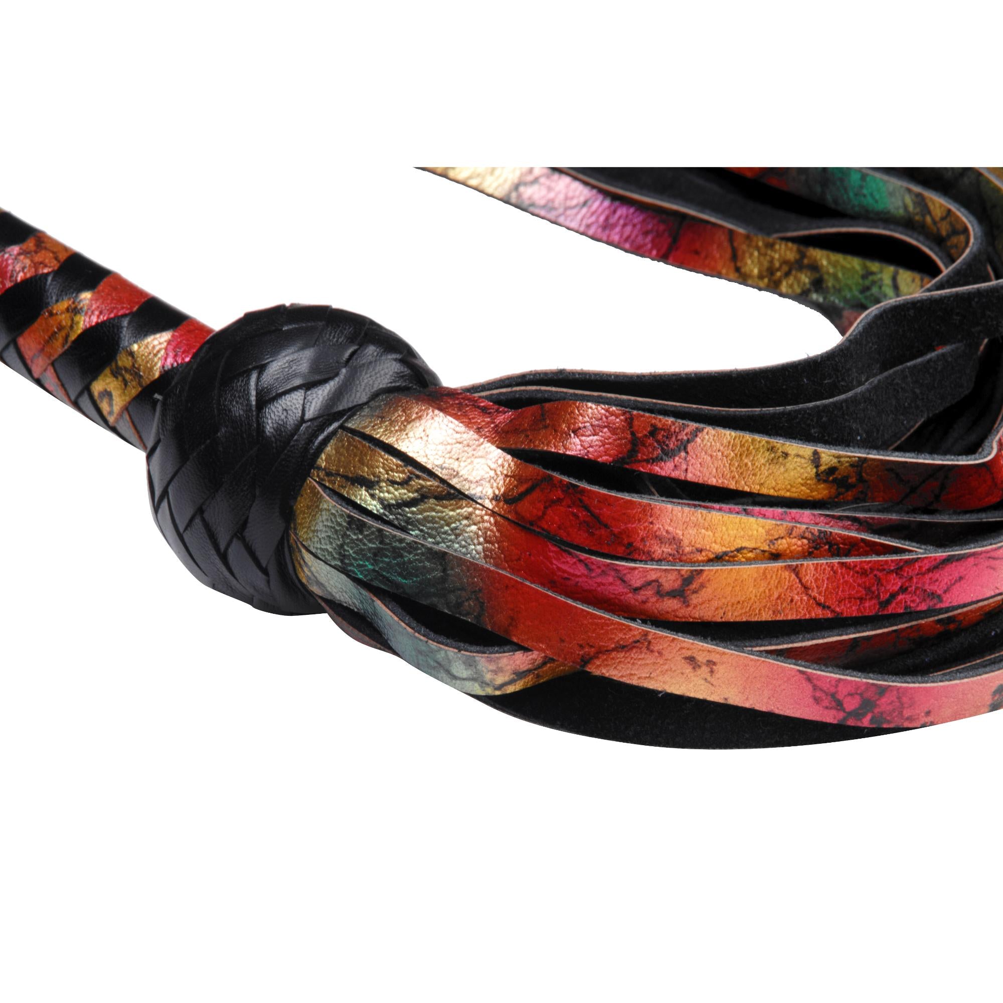 Strict Leather Rainbow Lambskin Leather Flogger