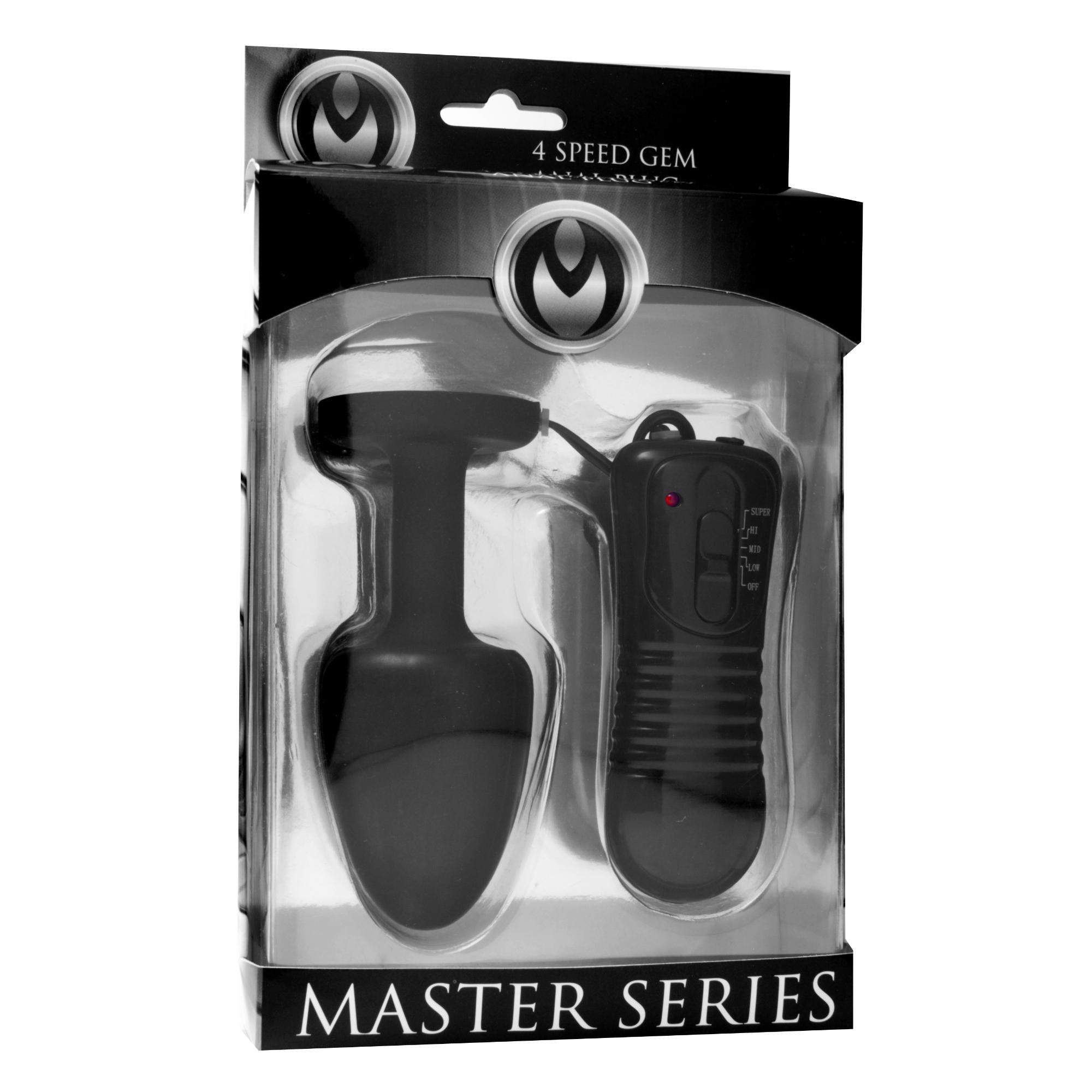 Master Series Paragon Gem Accented Vibrating Anal Plug