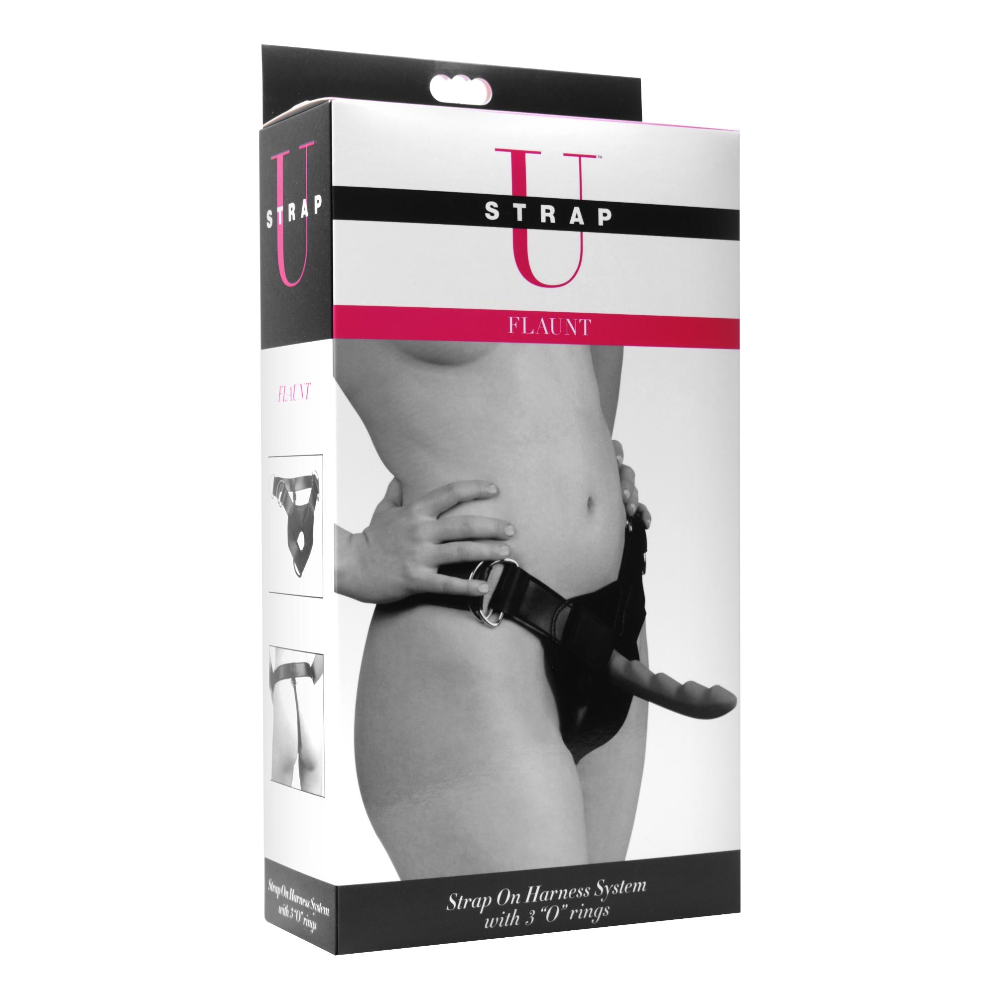 Strap U Flaunt l Strap On Harness System w/ 3 "O" Rings