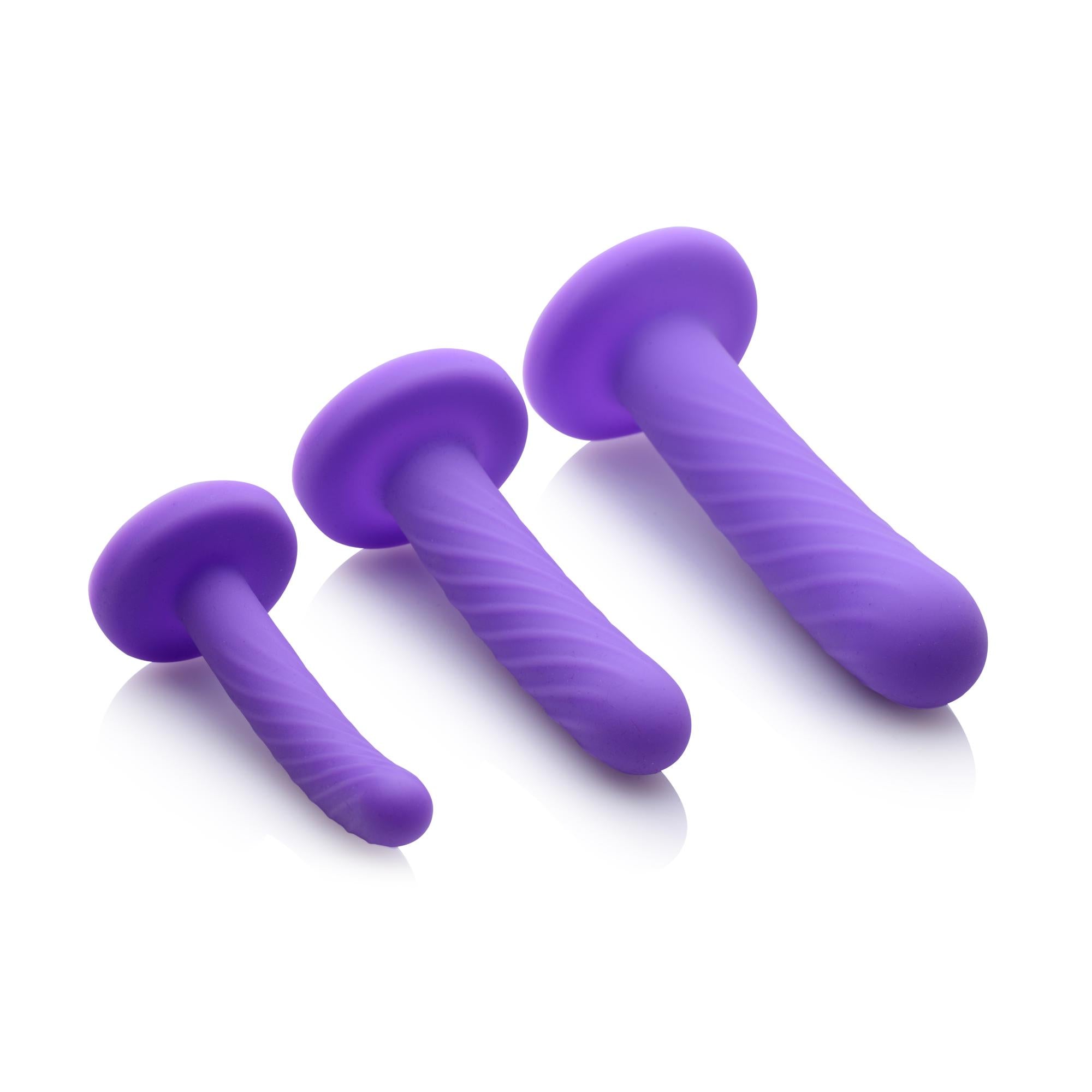 Strap U Tri-Play 3 Piece Silicone Dildo Set