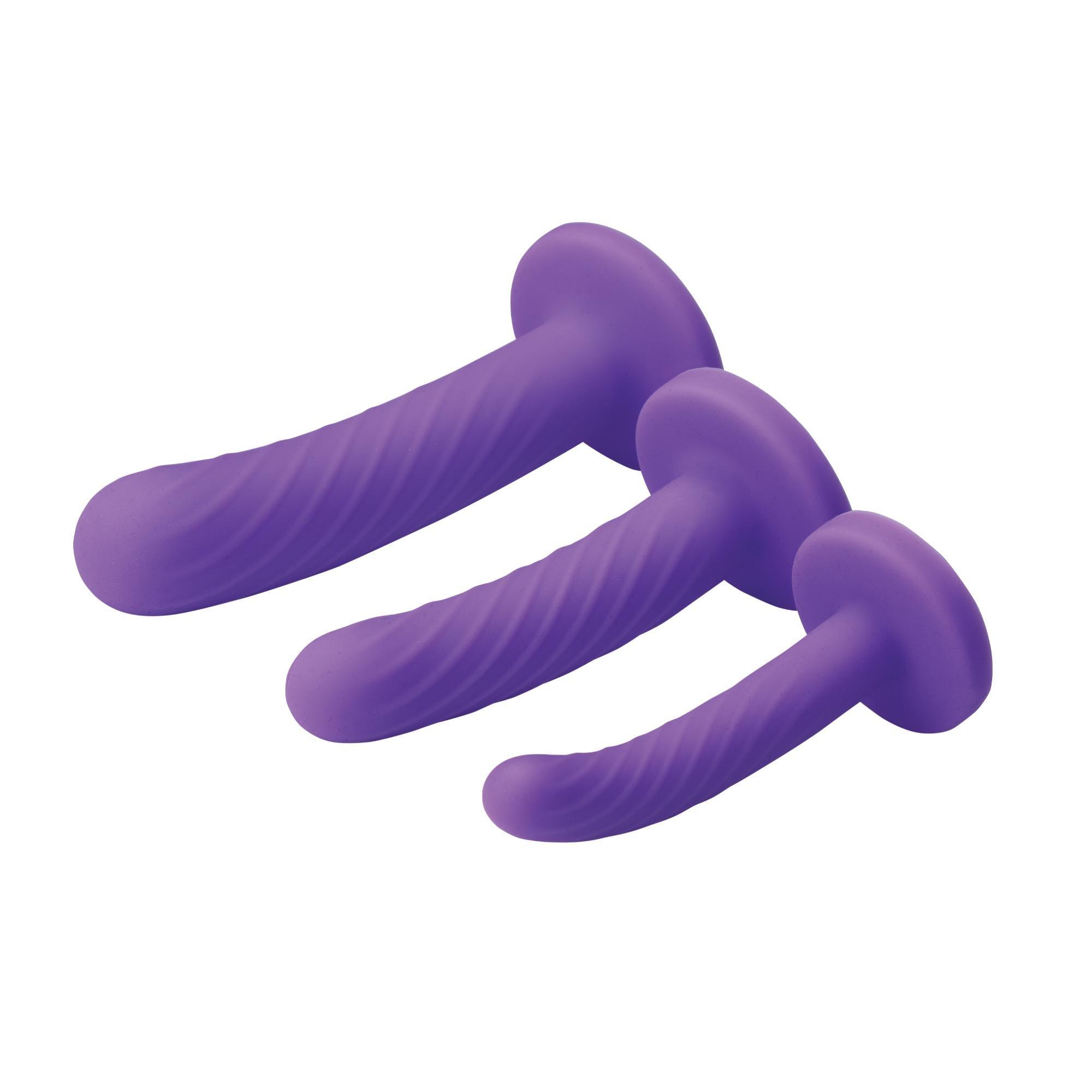 Strap U Tri-Play 3 Piece Silicone Dildo Set