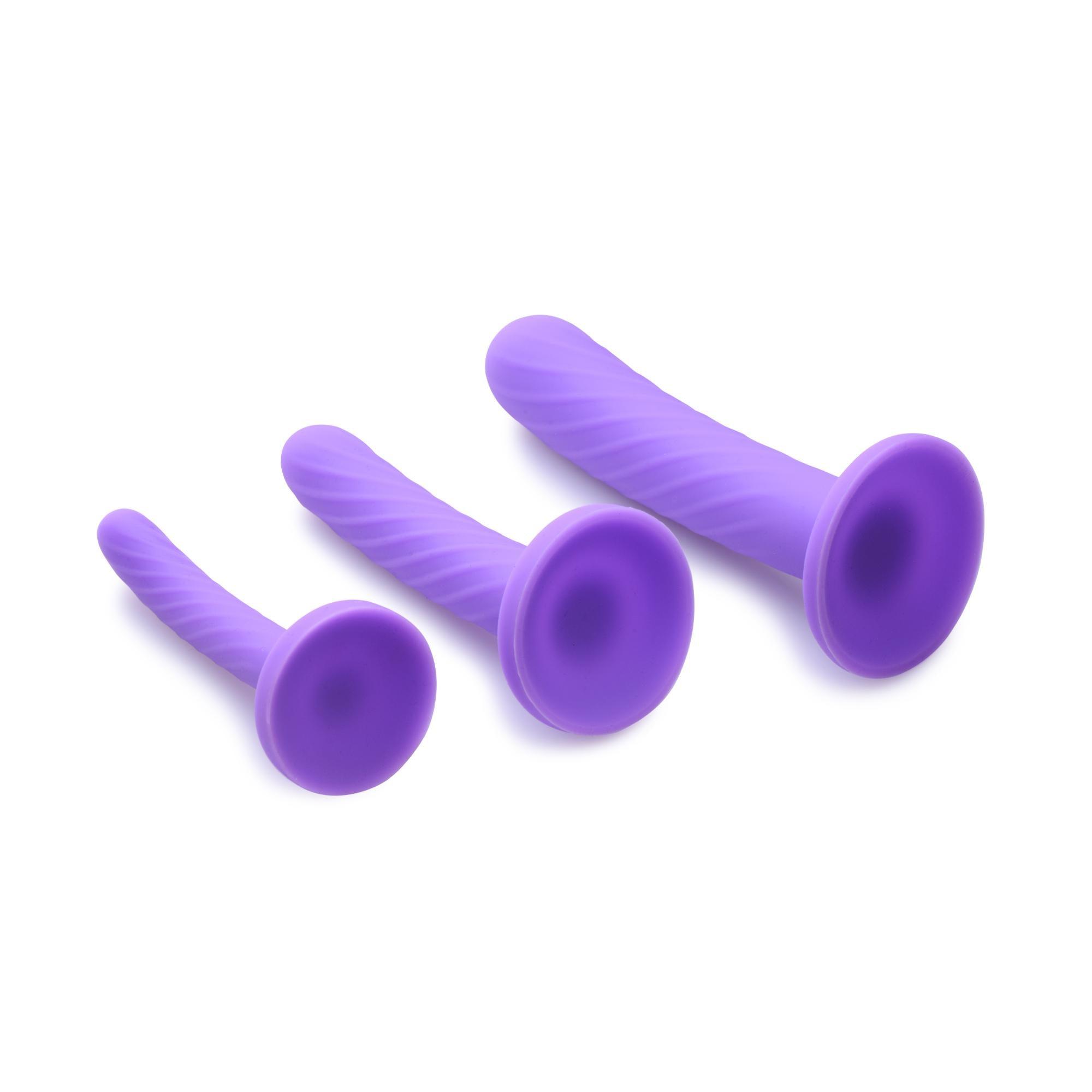 Strap U Tri-Play 3 Piece Silicone Dildo Set