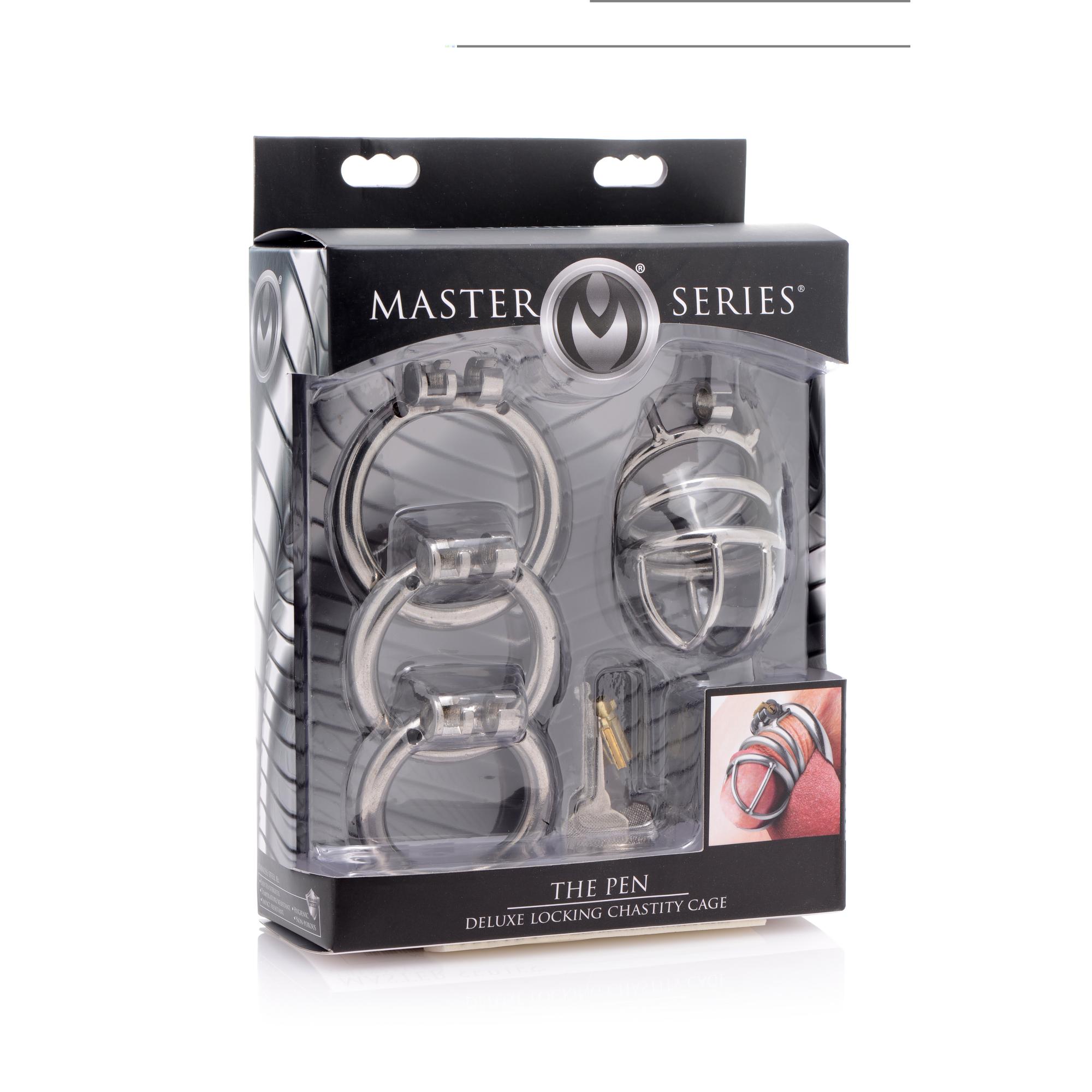 Master Series The Pen Deluxe Locking Chastity Cage