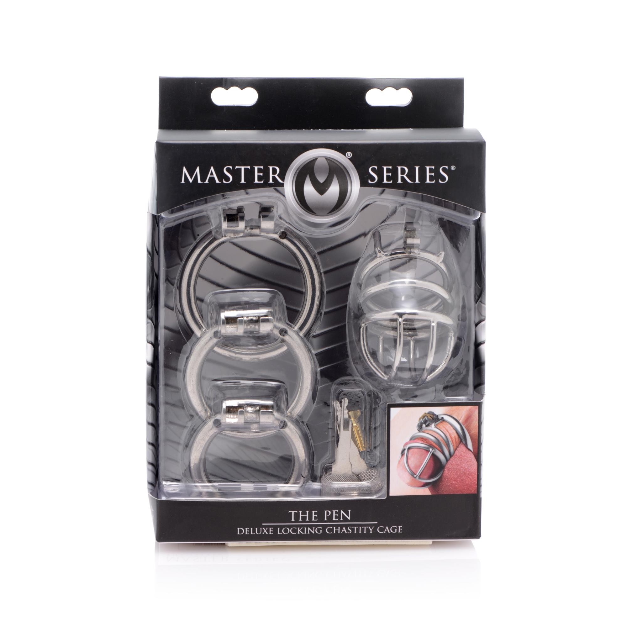 Master Series The Pen Deluxe Locking Chastity Cage