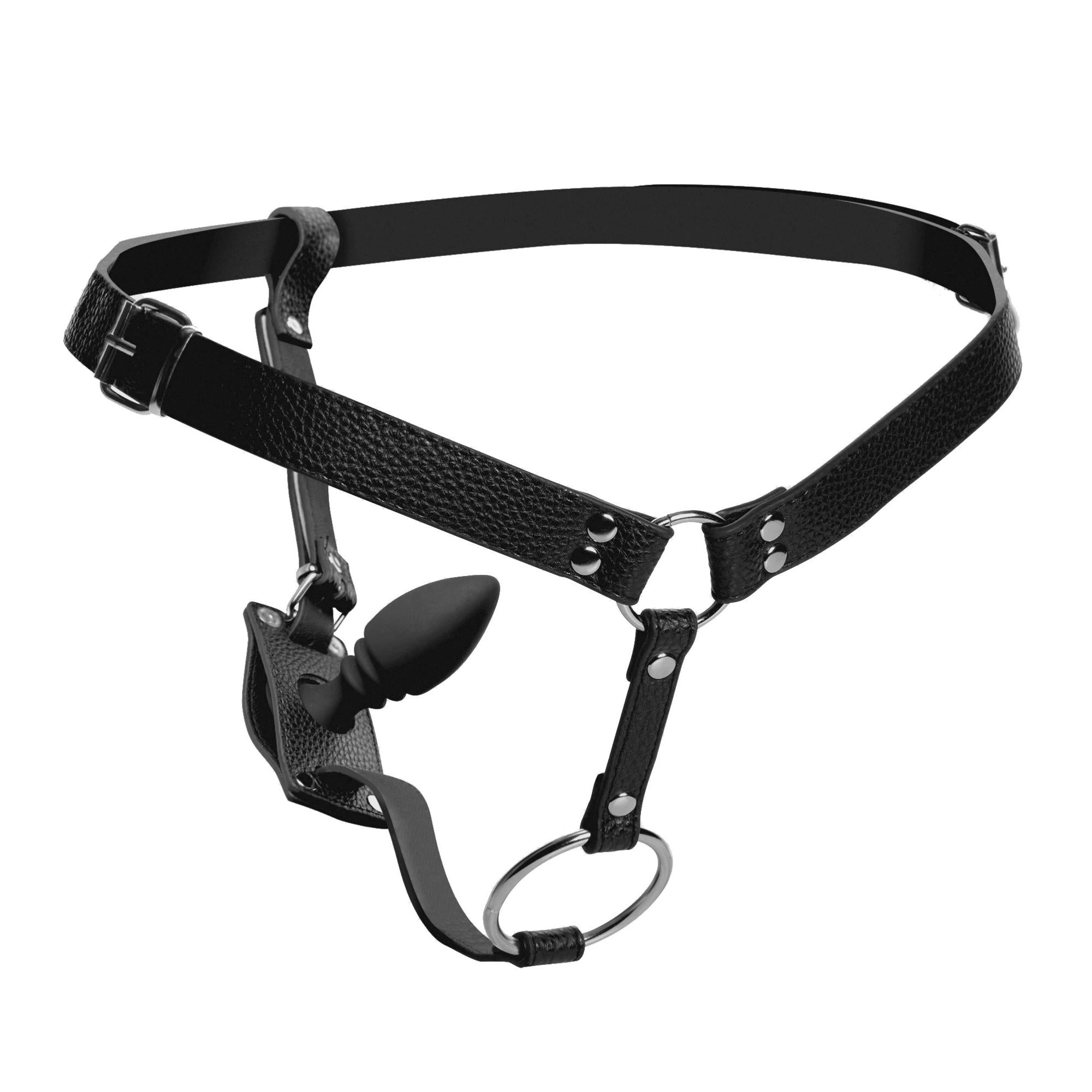 STRICT Male Harness with Silicone Anal Plug