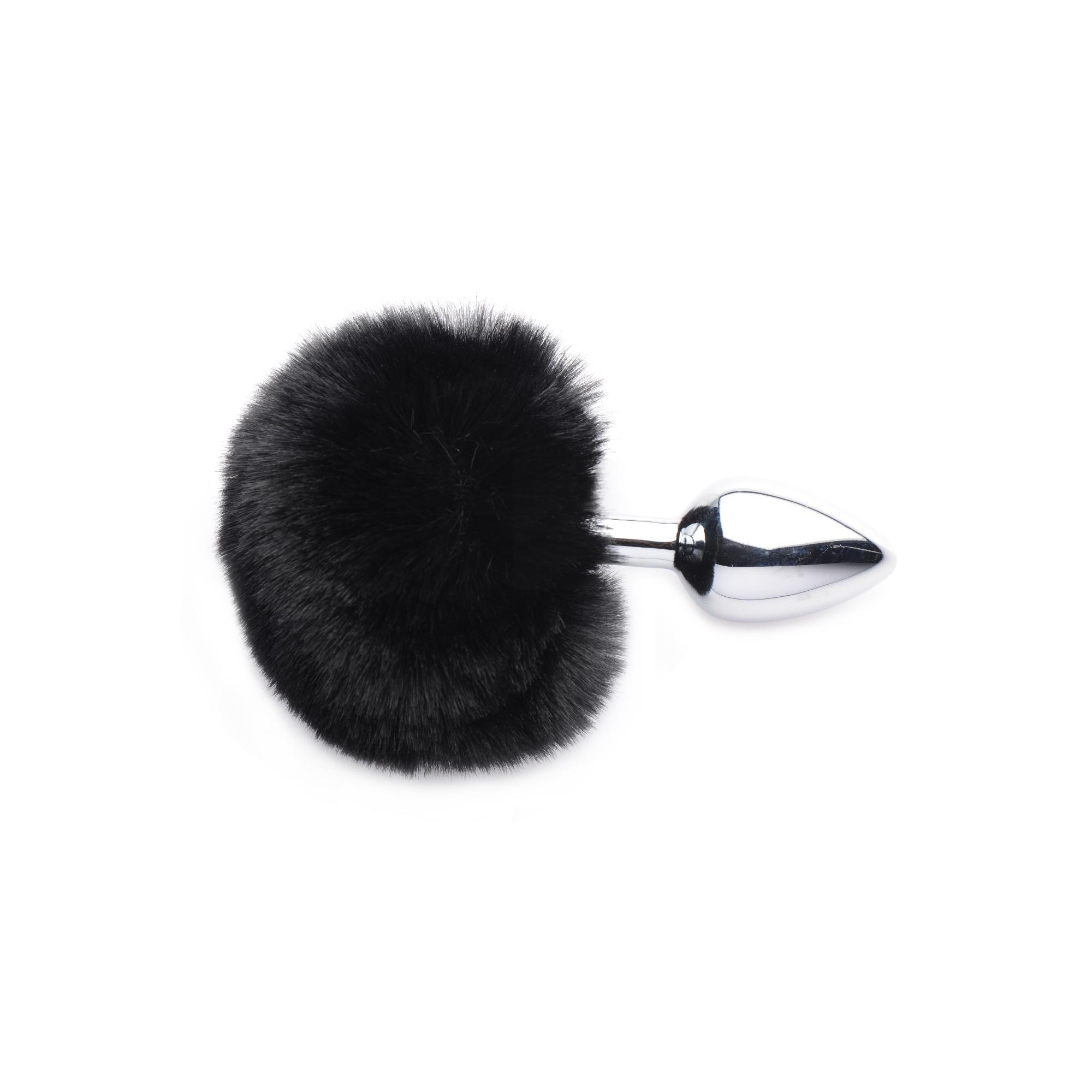 Tailz Onyx Bunny Tail Anal Plug, Black