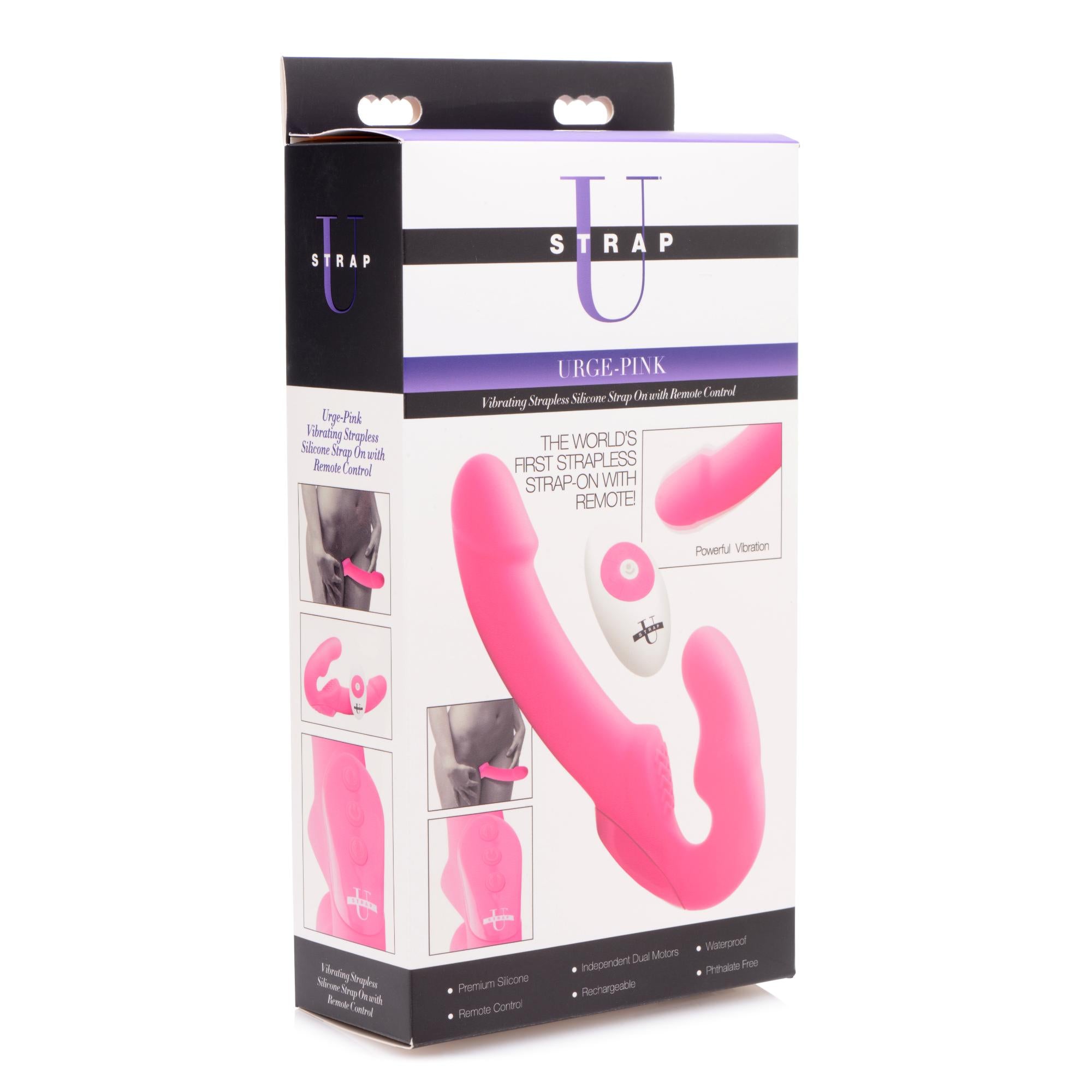 Strap U Urge Vibrating Strapless Strap On w/ Remote Control