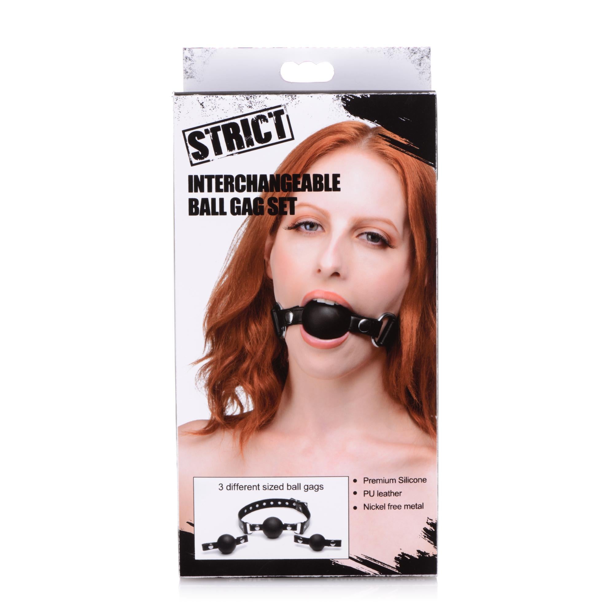 STRICT Interchangeable Silicone Ball Gag Set