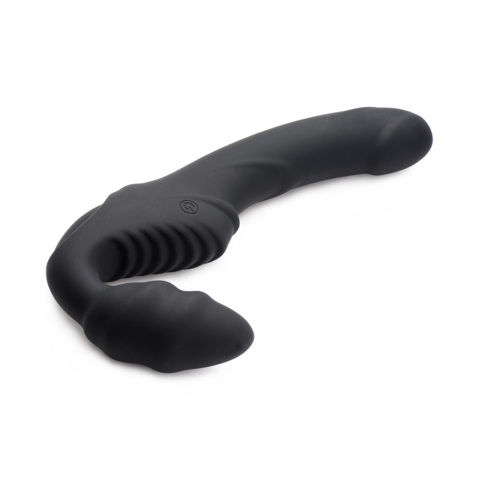 Strap U Slim Rider Vibrating Strapless Strap On