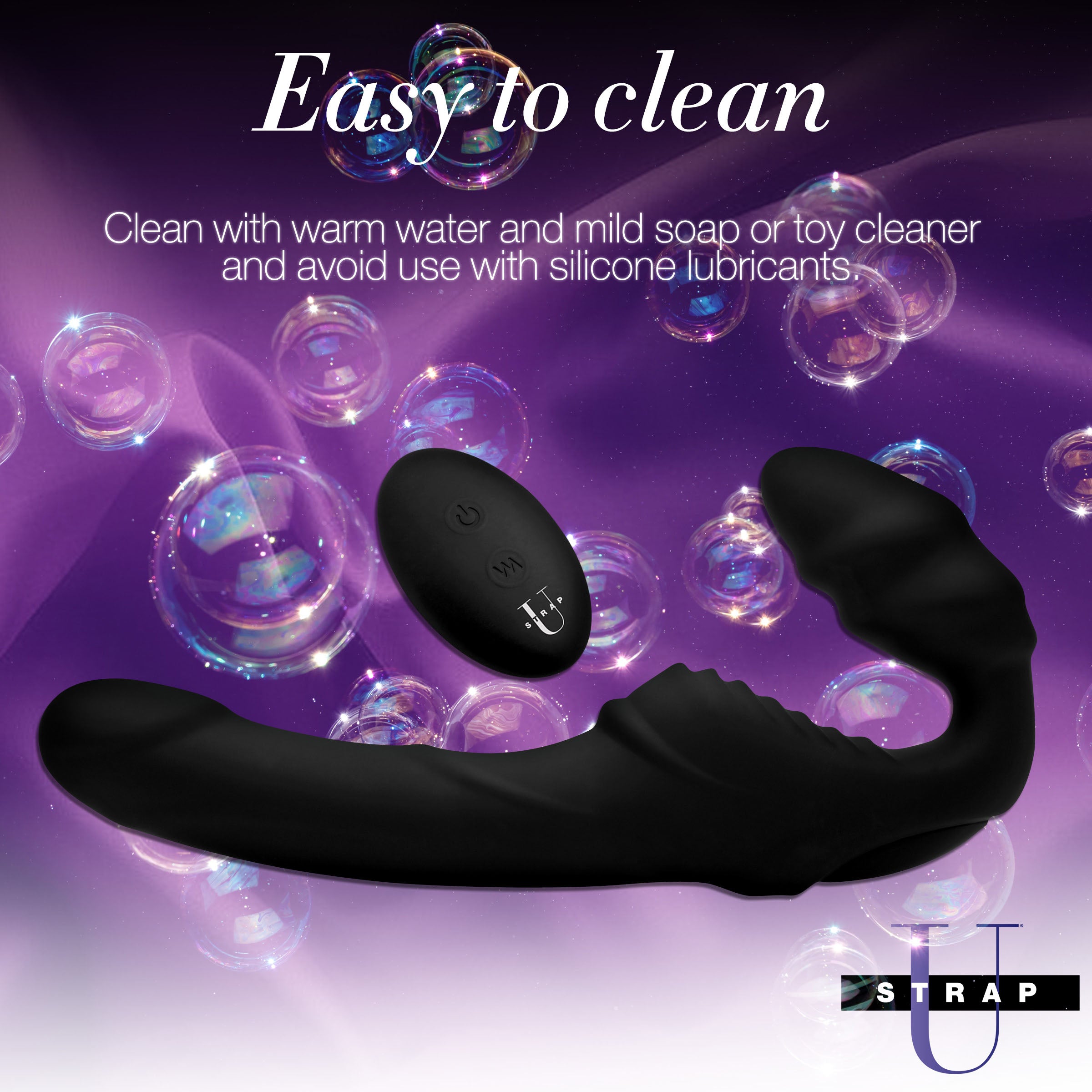 Strap U Pro Rider 9X Vibrating Silicone Strapless Strap-On with Remote Control