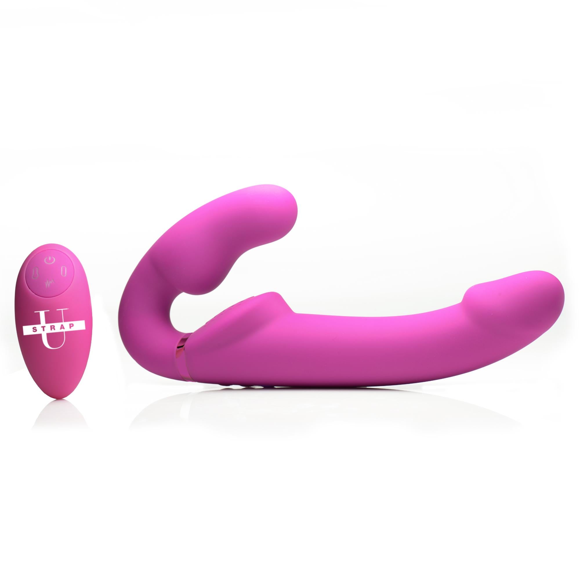 Strap U 10x Evoke Ergo Fit Inflatable & Vibrating Silicone Strapless Strap-on