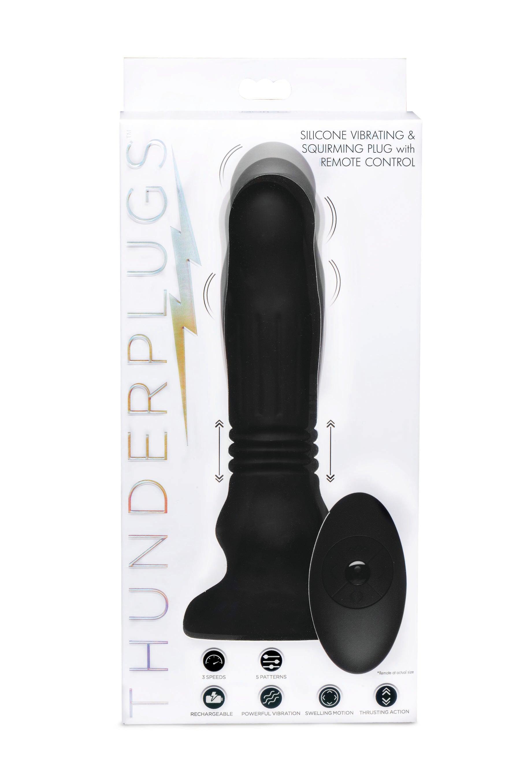 Thunder Plugs Silicone Swelling & Thrusting Plug with Remote Control