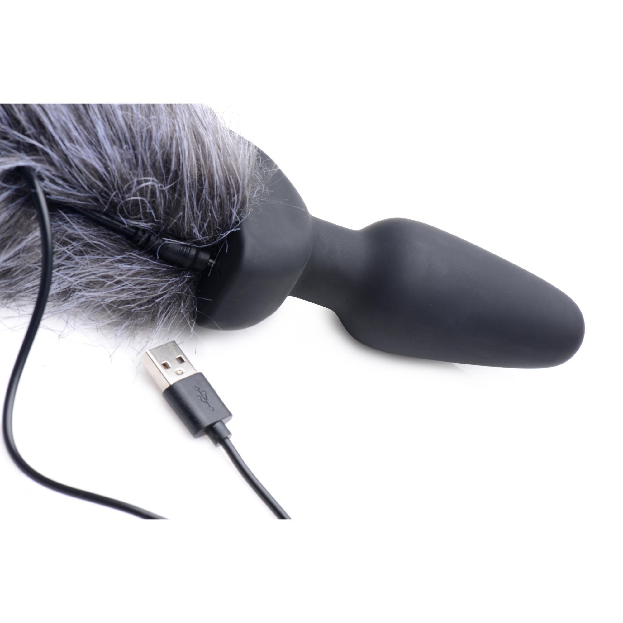 Tailz Vibrating Gray Fox Tail