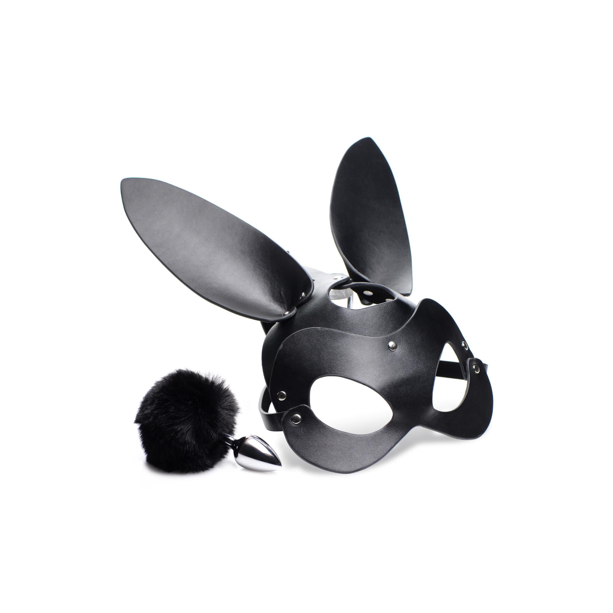 Tailz Bunny Tail Anal Plug and Mask Set