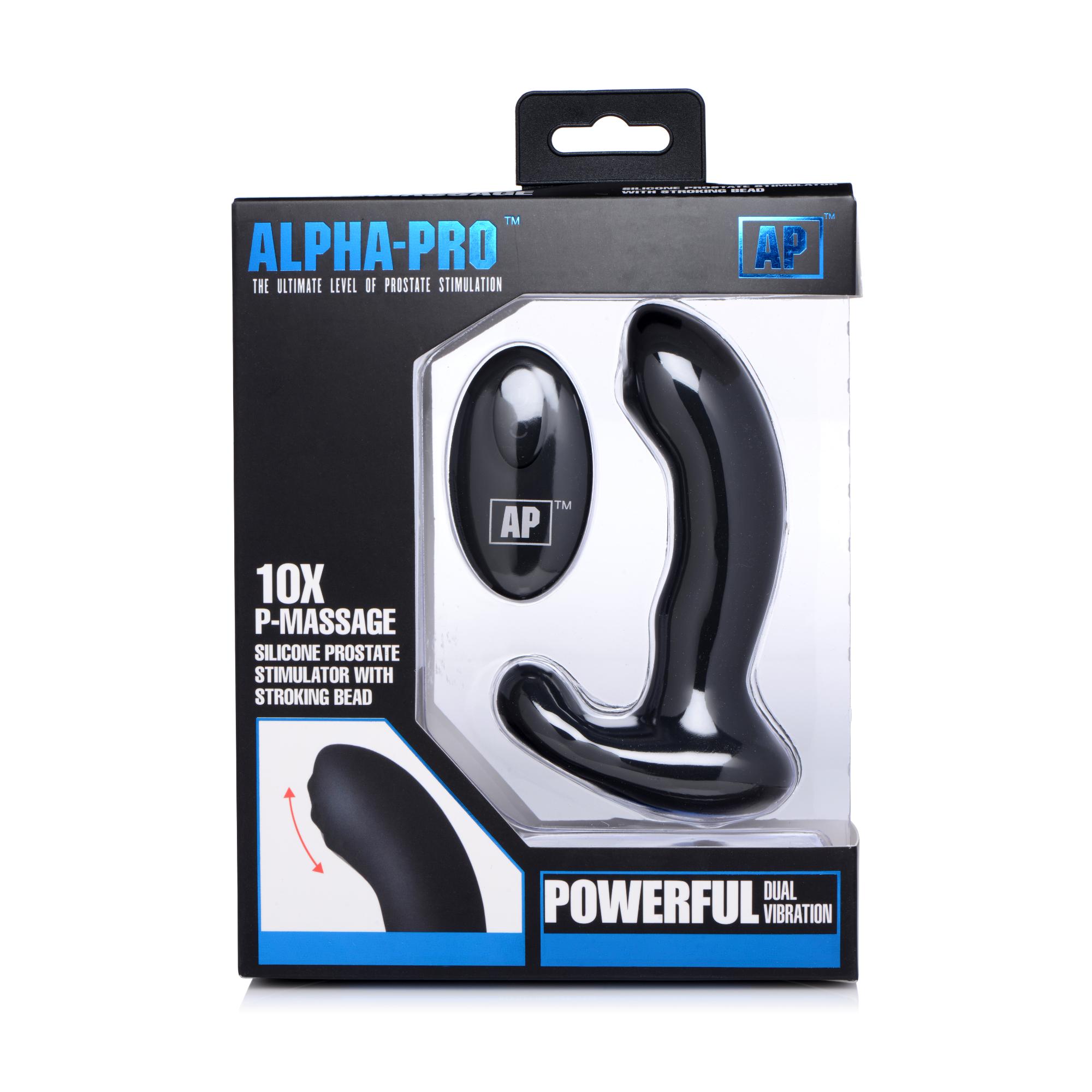 Alpha-Pro 10X P-MASSAGE Prostate Stimulator with Stroking Bead