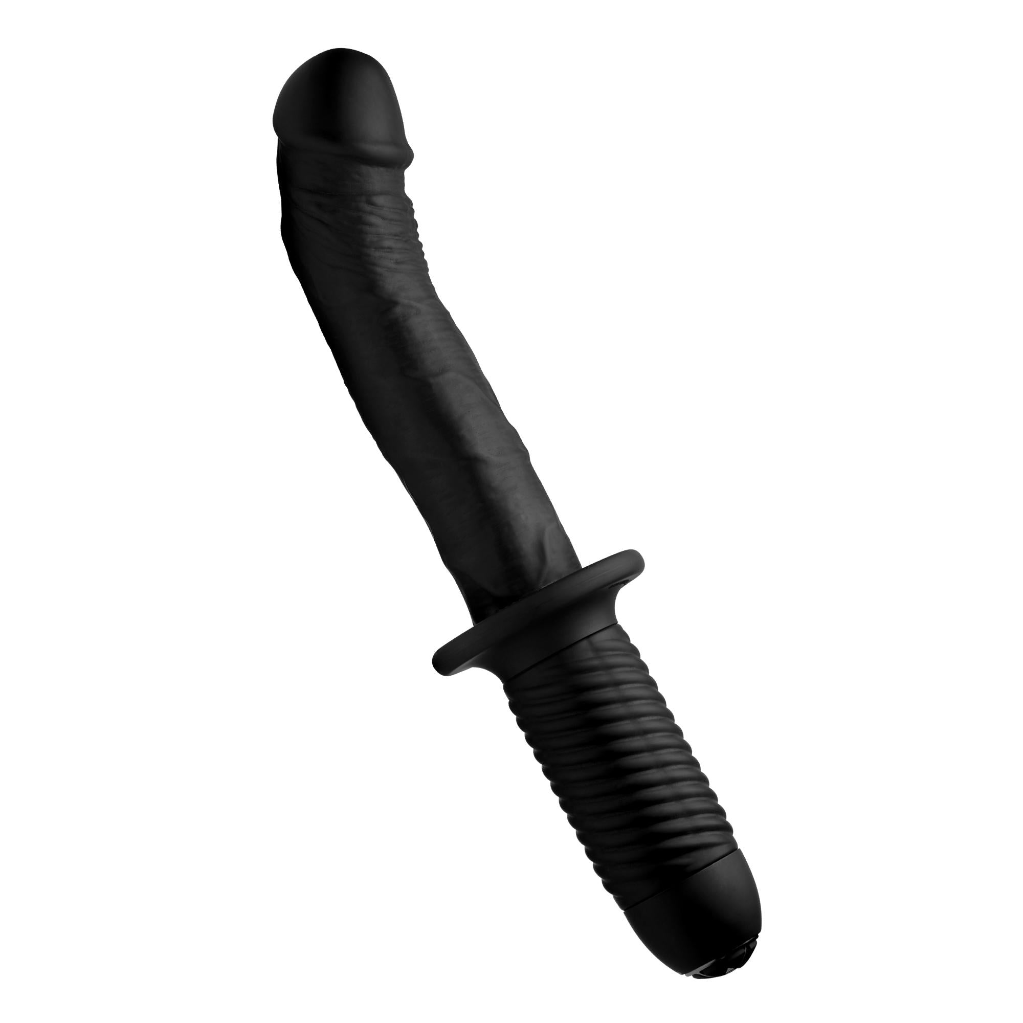 Ass Thumpers The Large Realistic 10X Silicone Vibrator with Handle