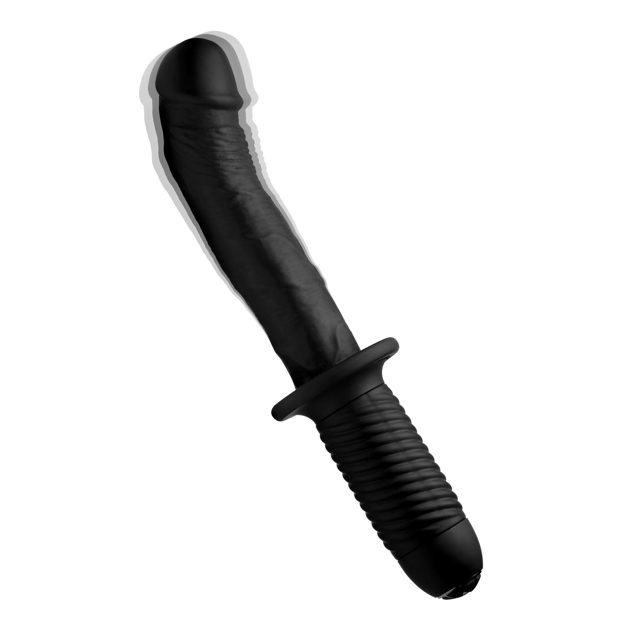 Ass Thumpers The Large Realistic 10X Silicone Vibrator with Handle