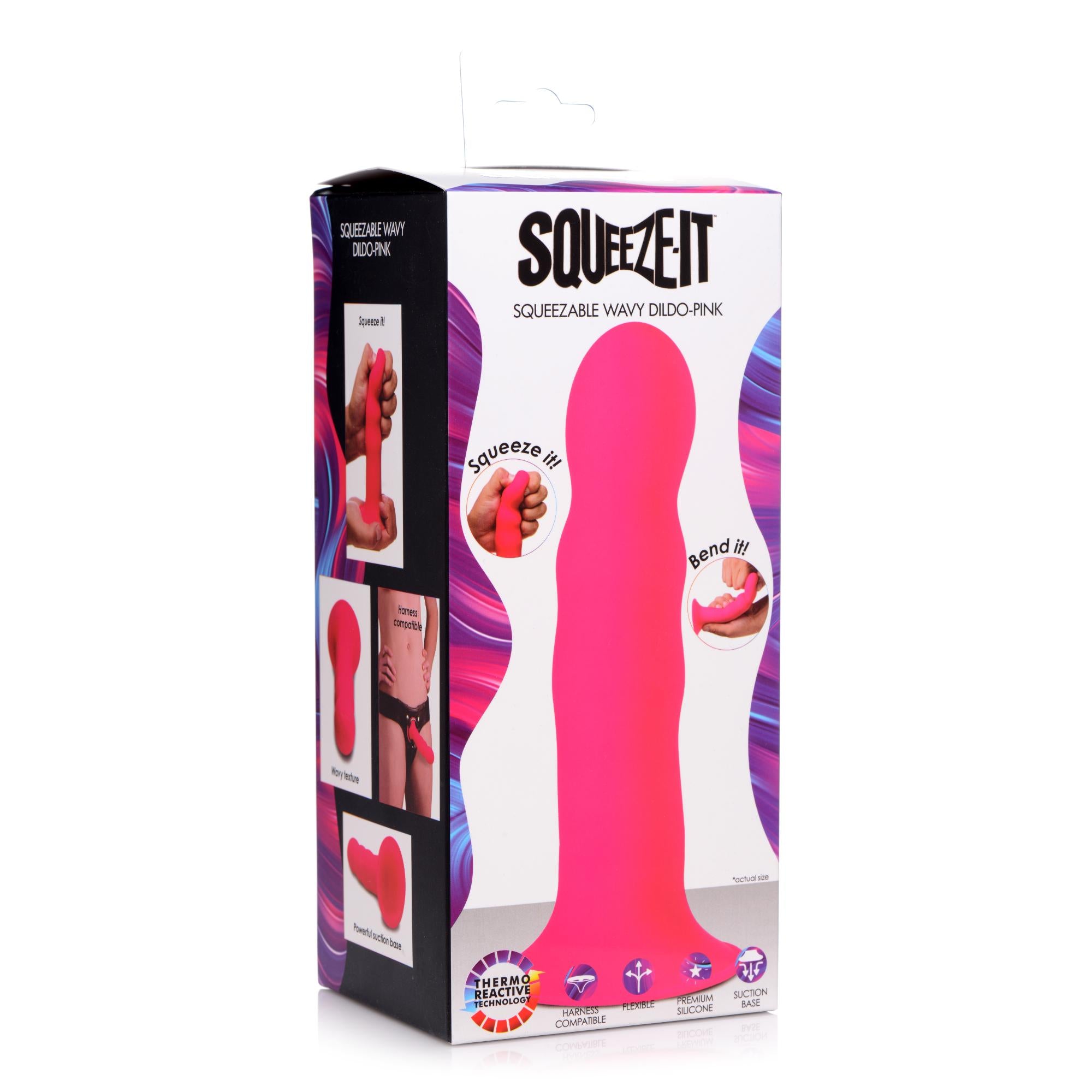 Squeeze-It Squeezable Wavy Dildo