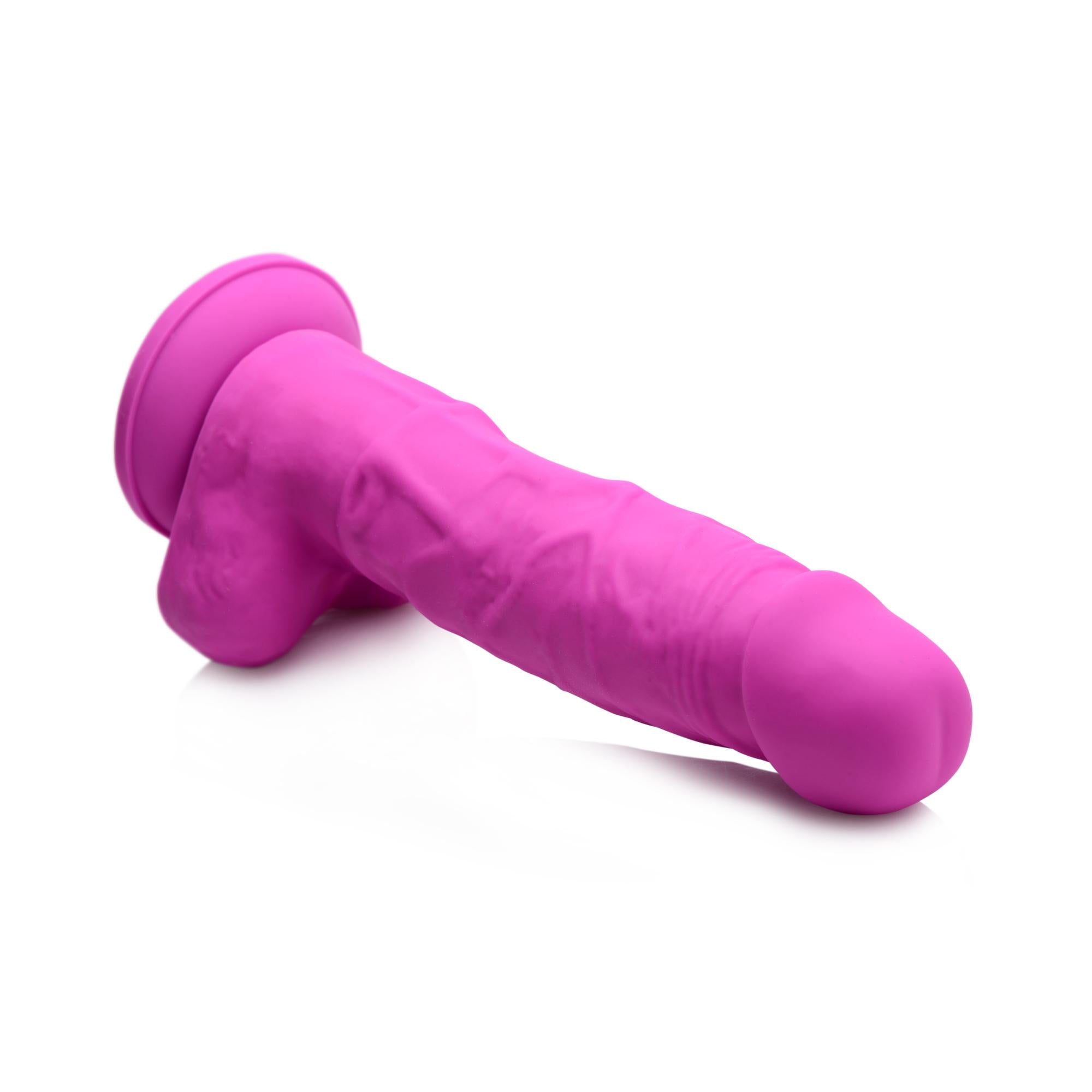 Strap U Power Pecker 7" Silicone Dildo with Balls