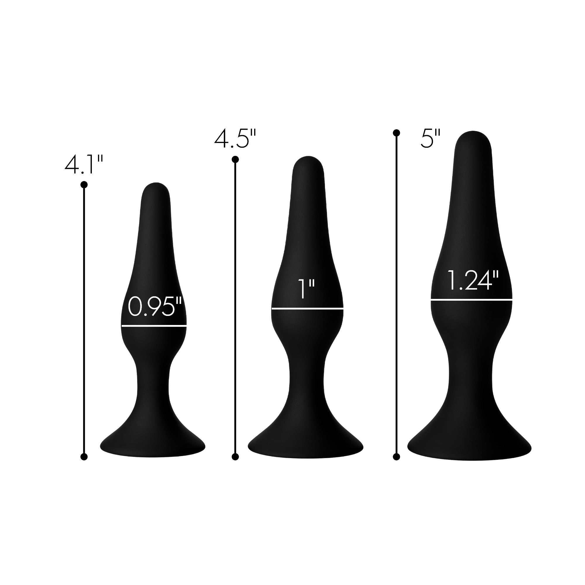 Master Series Triple Spire Tapered Silicone Anal Trainer Set (3 Piece)