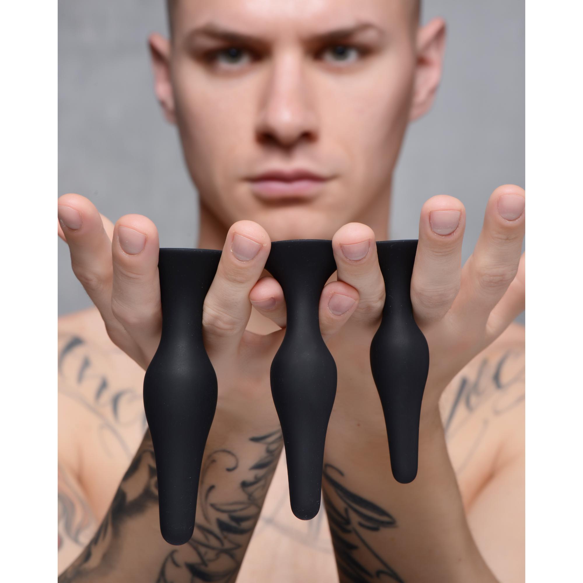 Master Series Triple Spire Tapered Silicone Anal Trainer Set (3 Piece)