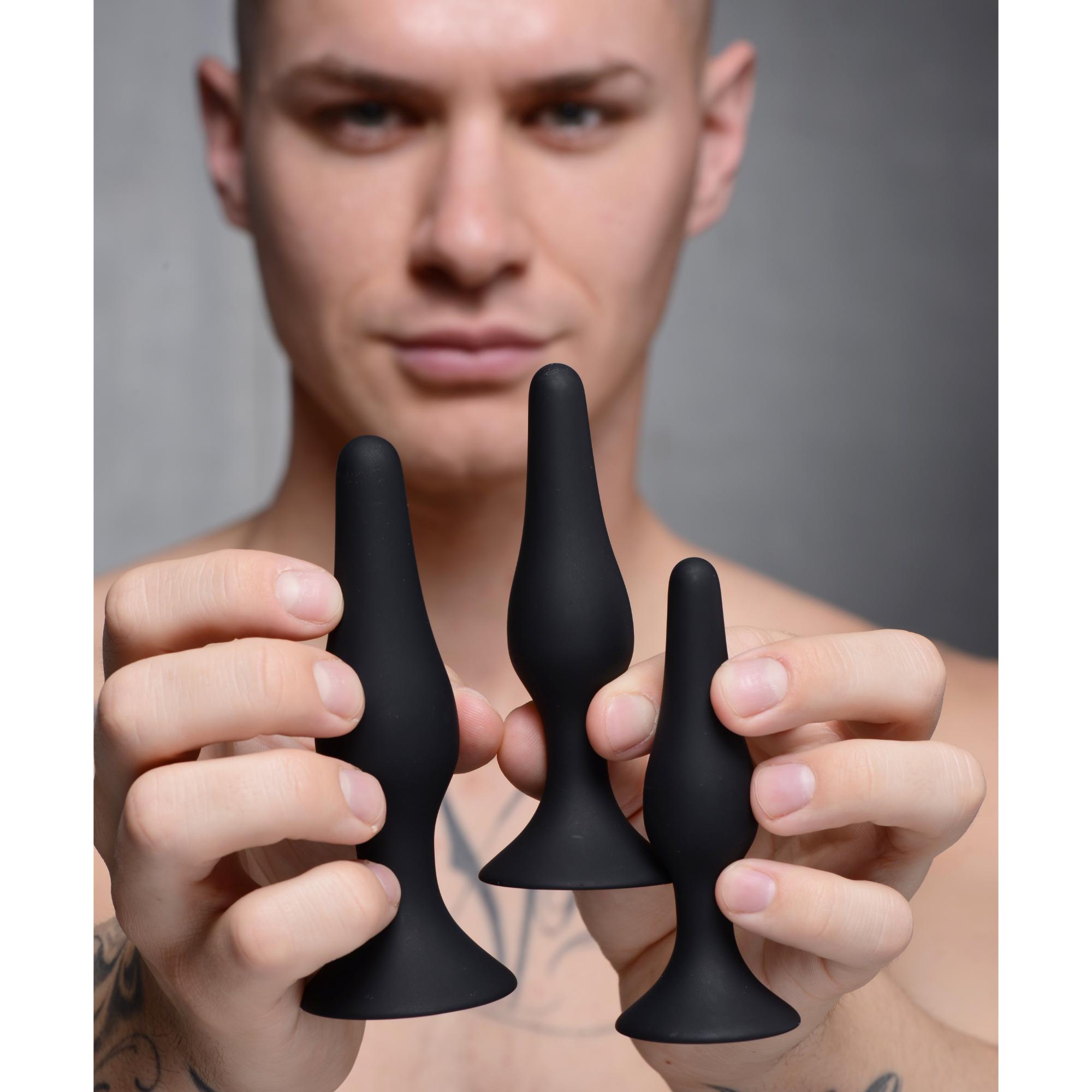 Master Series Triple Spire Tapered Silicone Anal Trainer Set (3 Piece)