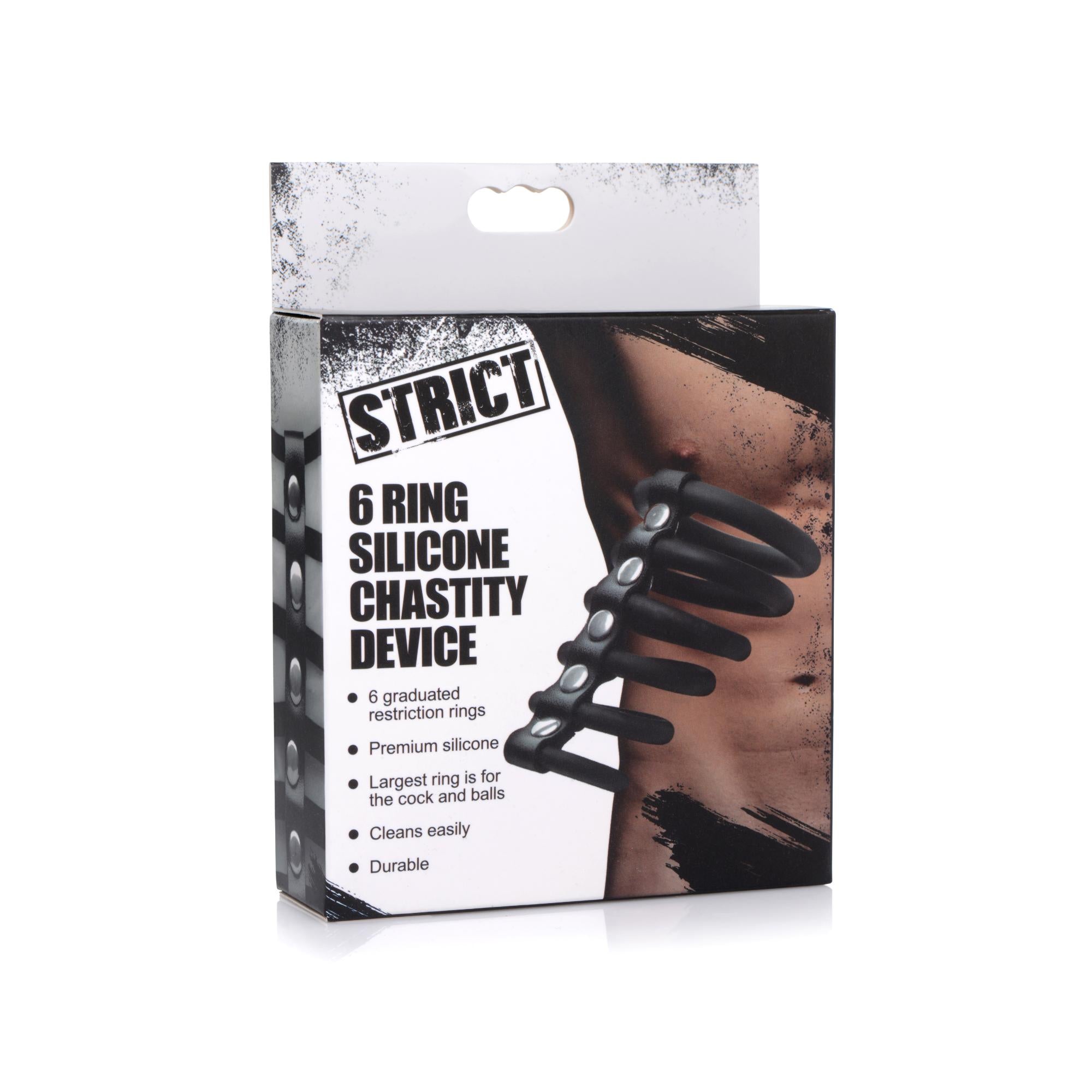 STRICT 6 Ring Silicone Chastity Device