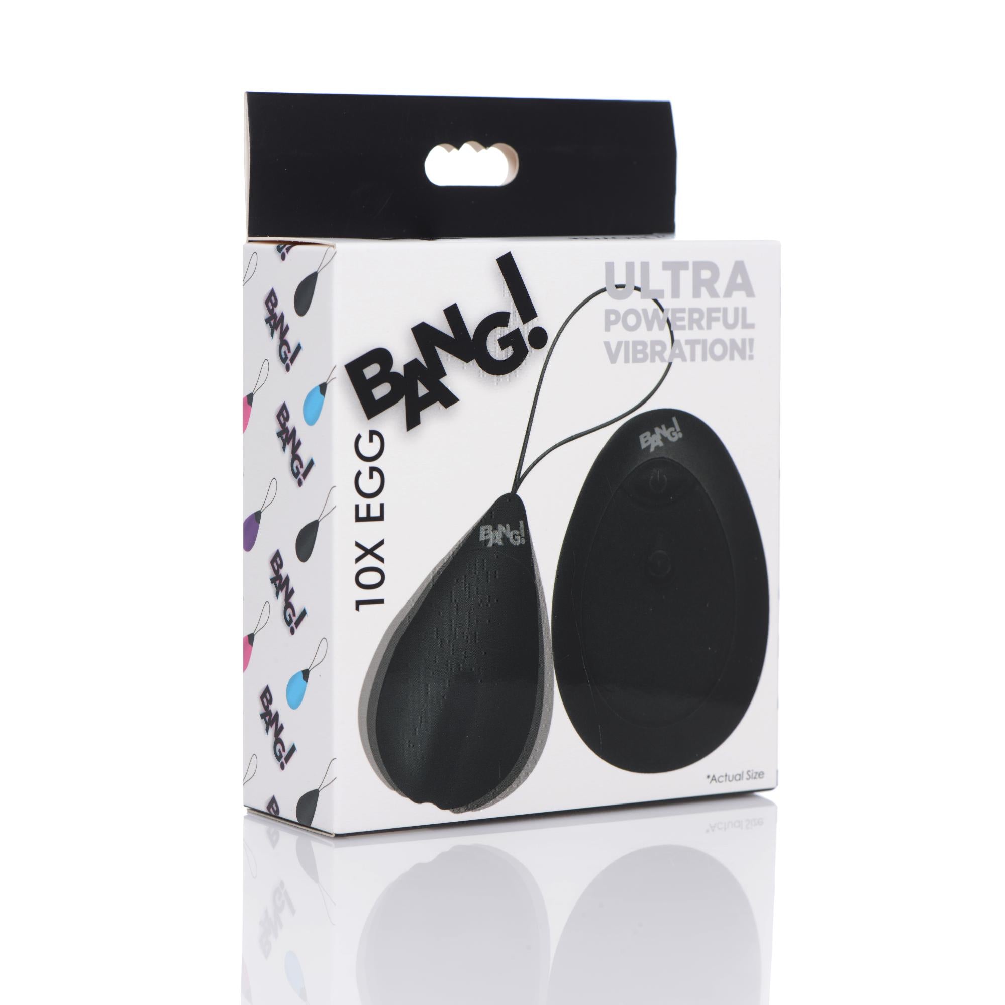 Bang! 10X Rechargeable Silicone Vibrating Egg with Remote Control