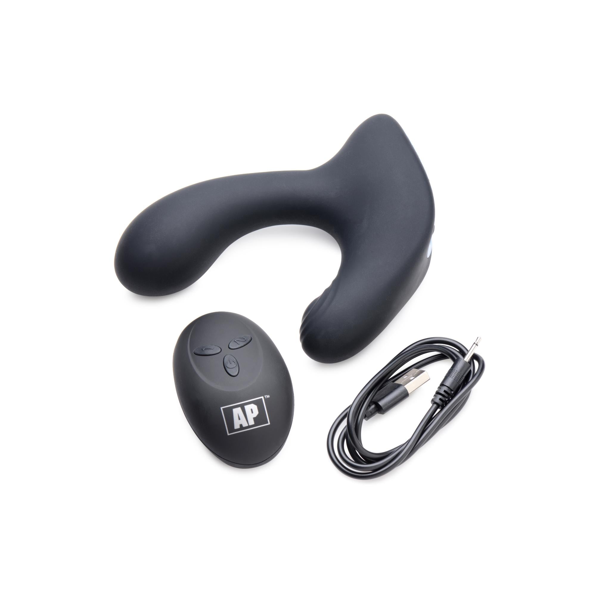 Alpha-Pro 10X P-Pulse Taint Tapping Silicone Prostate Stimulator with Remote