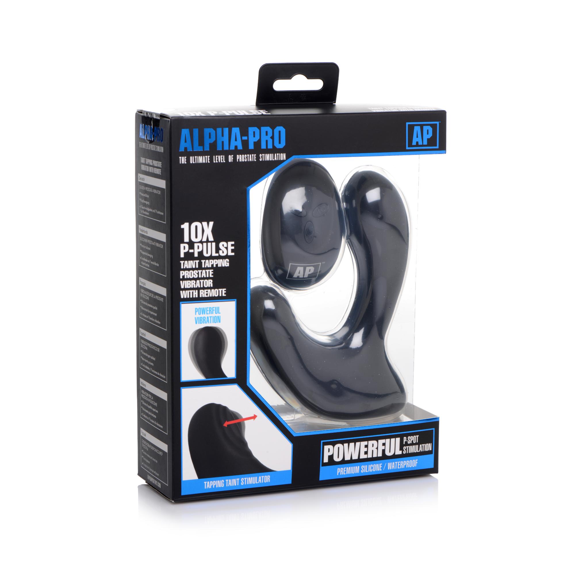 Alpha-Pro 10X P-Pulse Taint Tapping Silicone Prostate Stimulator with Remote